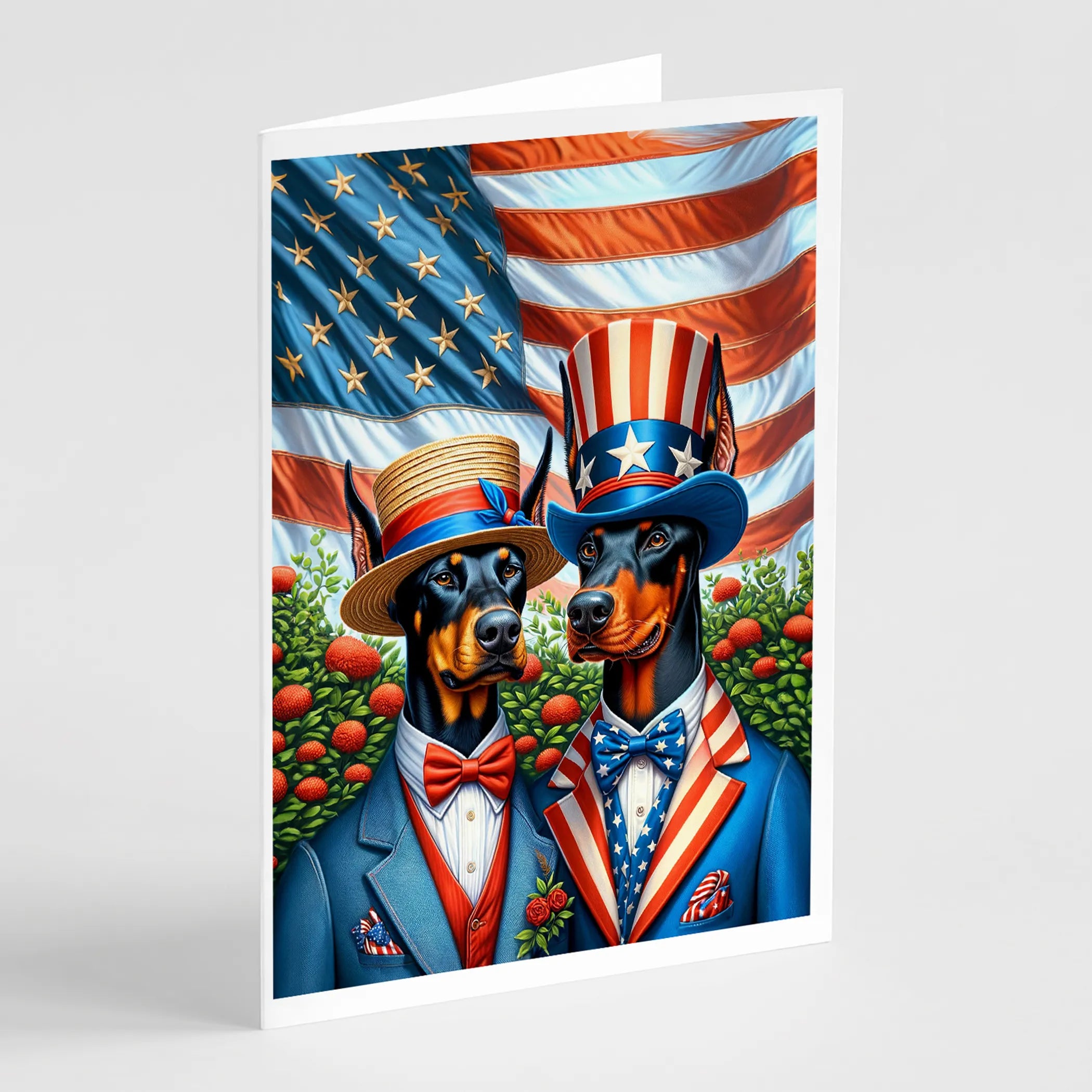 All American Dogs Greeting Cards  - Size: 5X7 | Pack Of: 8 | Collection name: All american dogs