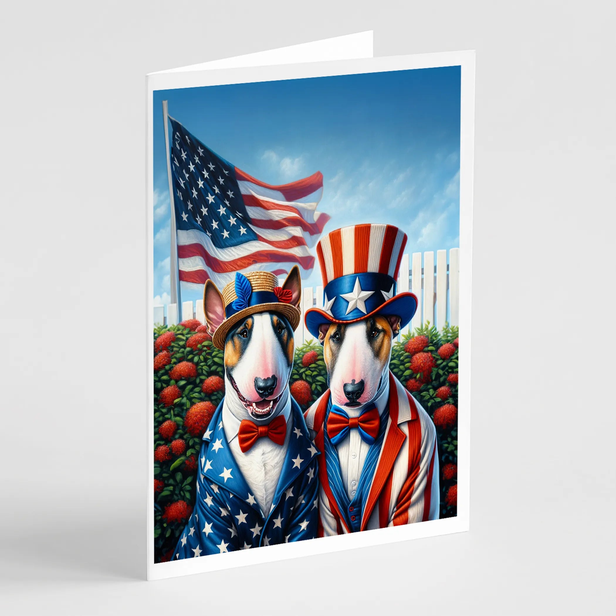 All American Dogs Greeting Cards  - Size: 5X7 | Pack Of: 8 | Collection name: All american dogs