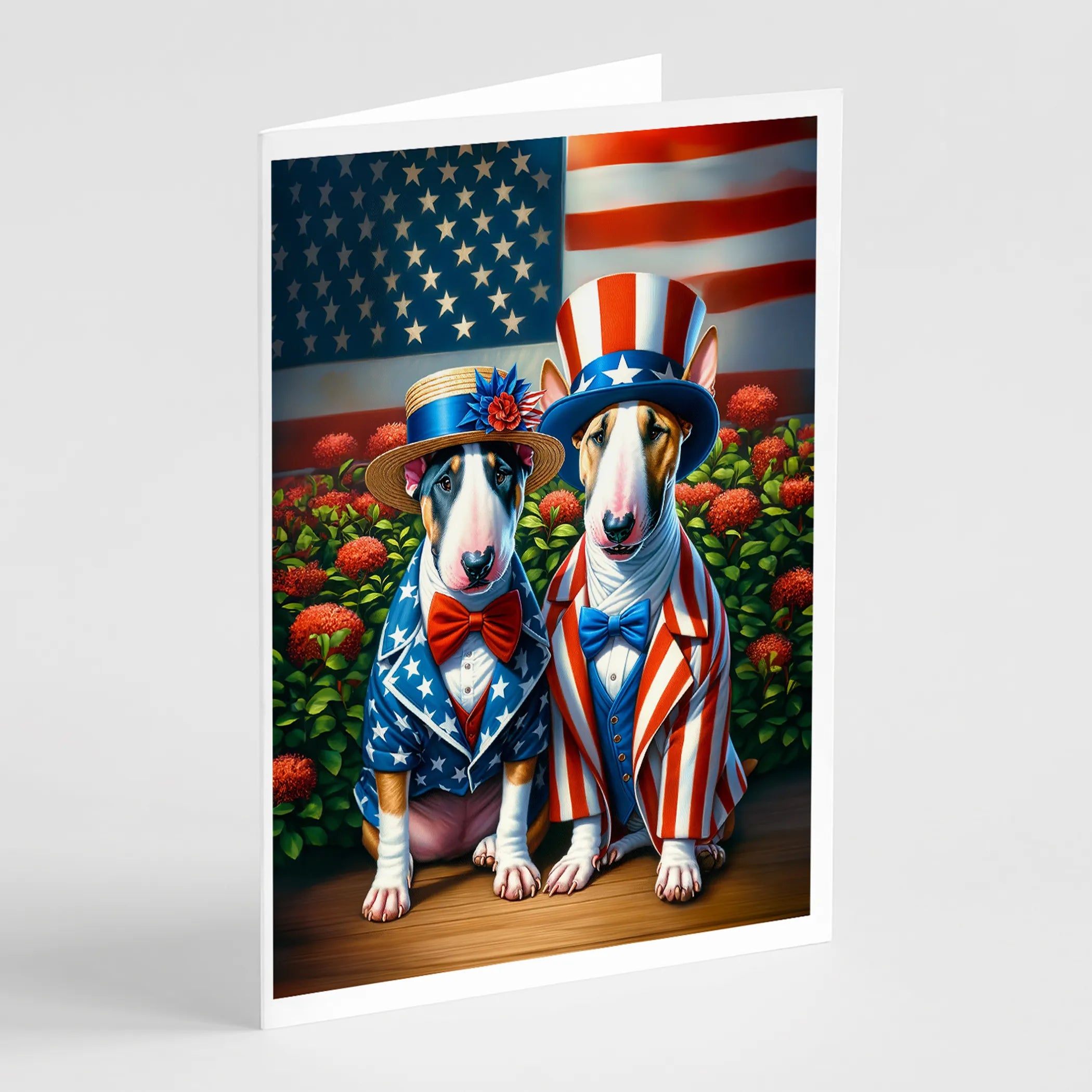 All American Dogs Greeting Cards  - Size: 5X7 | Pack Of: 8 | Collection name: All american dogs