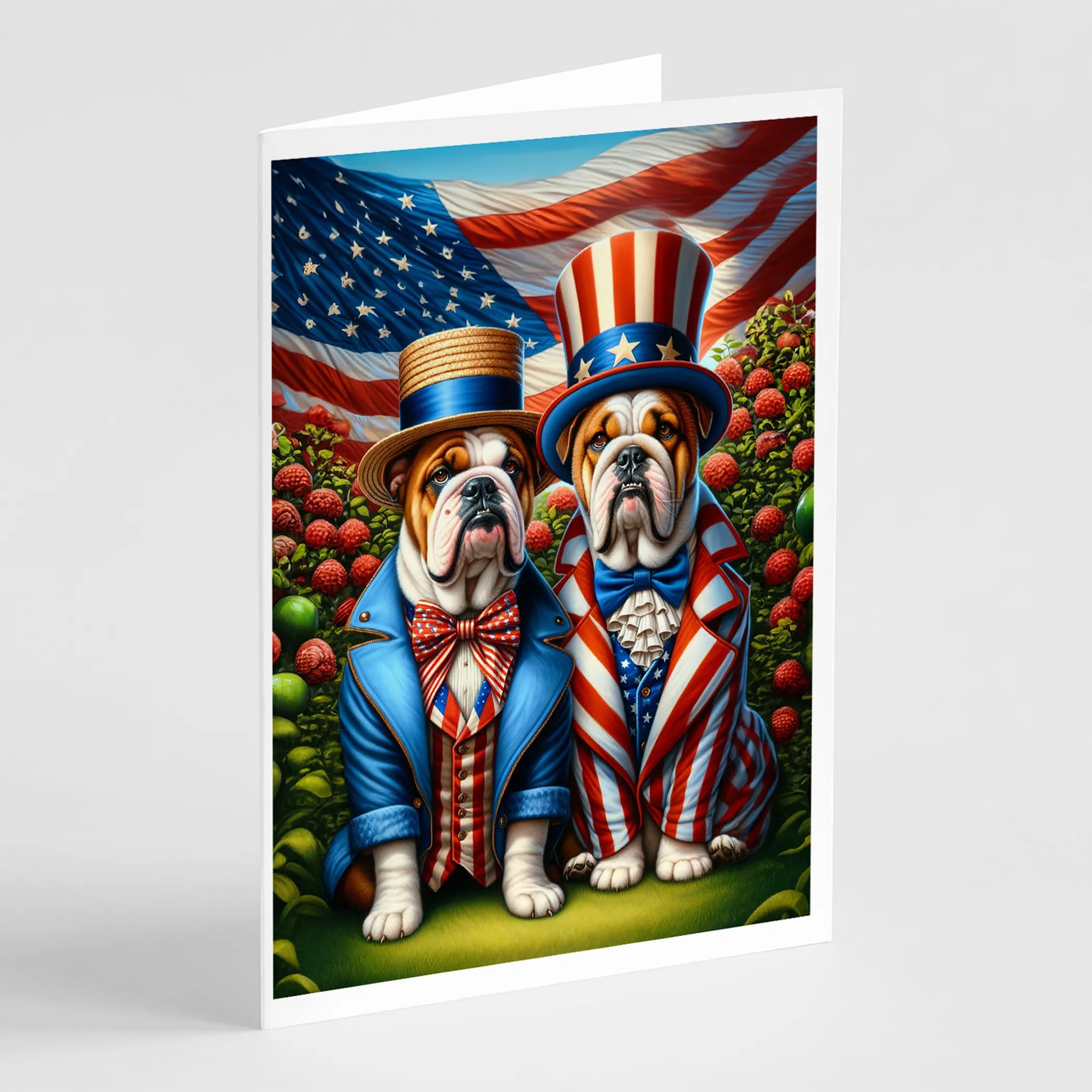 All American Dogs Greeting Cards  - Size: 5X7 | Pack Of: 8 | Collection name: All american dogs