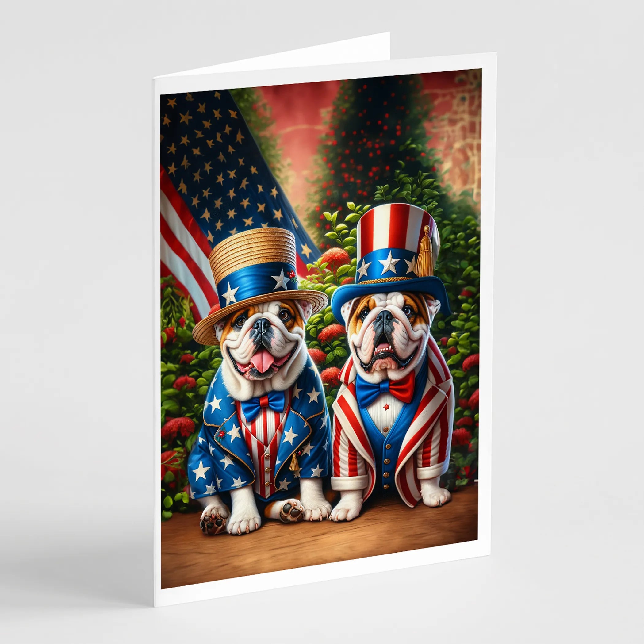 All American Dogs Greeting Cards  - Size: 5X7 | Pack Of: 8 | Collection name: All american dogs