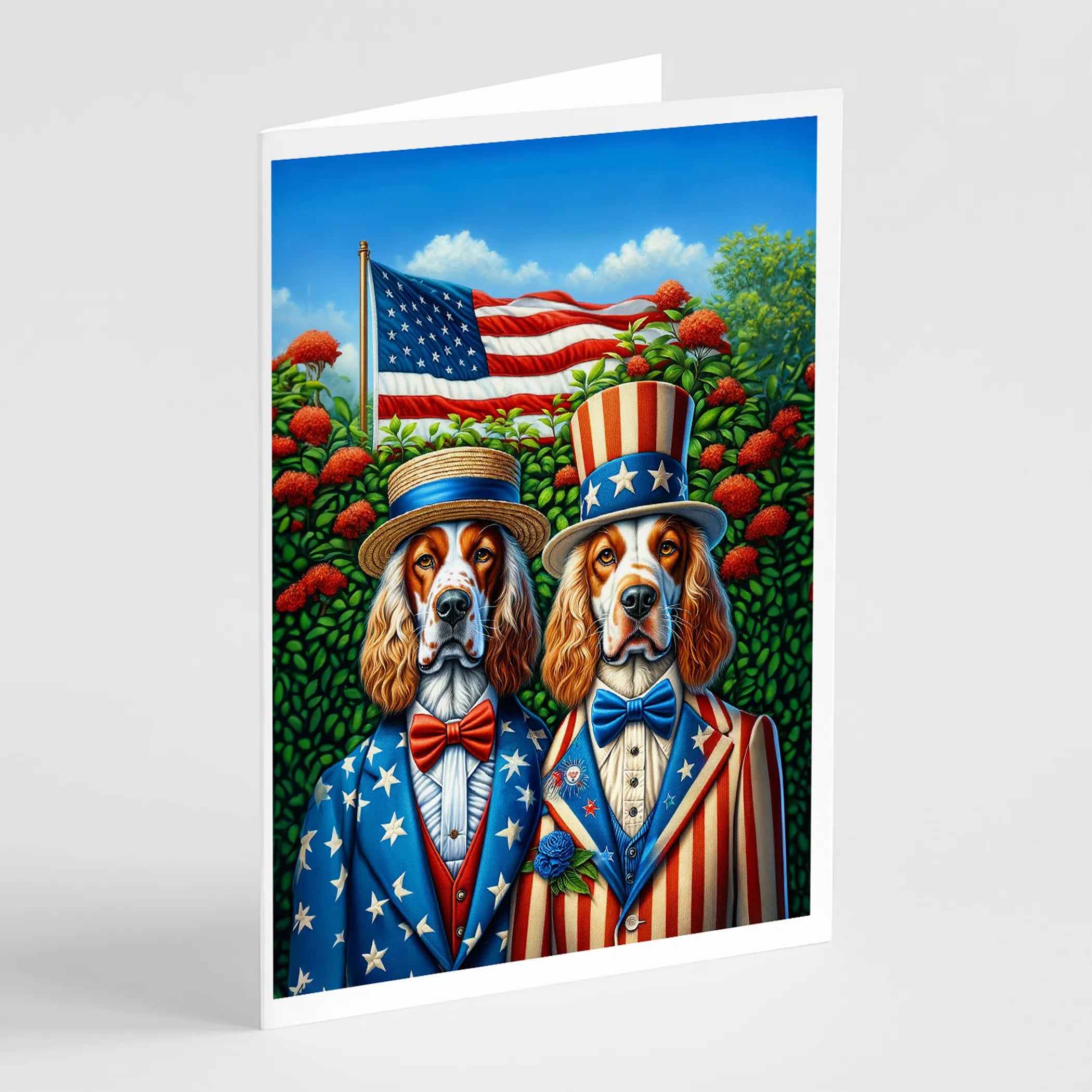 All American Dogs Greeting Cards  - Size: 5X7 | Pack Of: 8 | Collection name: All american dogs