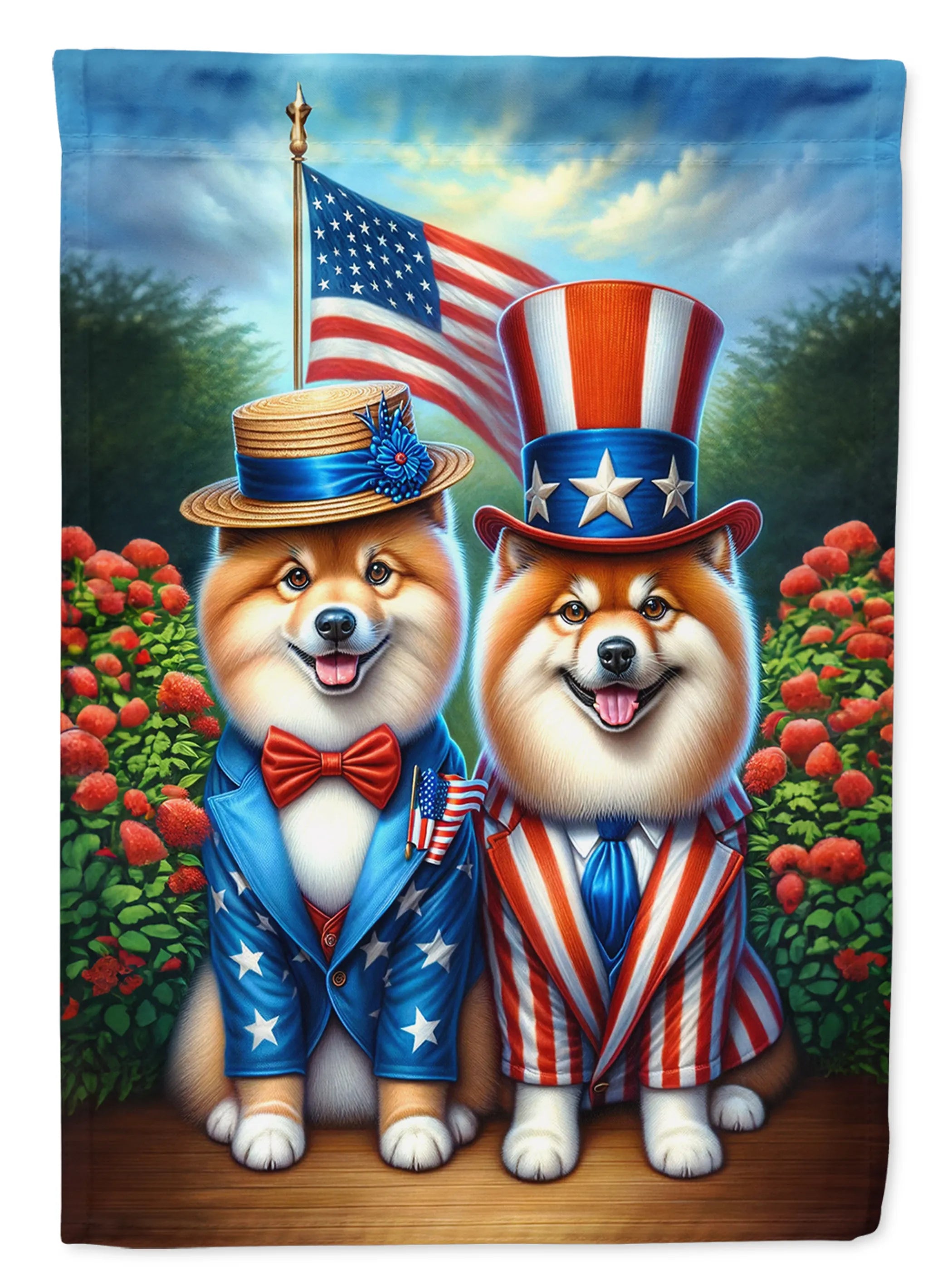 All American Dogs Decorative Flag - Size: GARDEN SIZE | Pack Of: 1 | Collection name: All american dogs