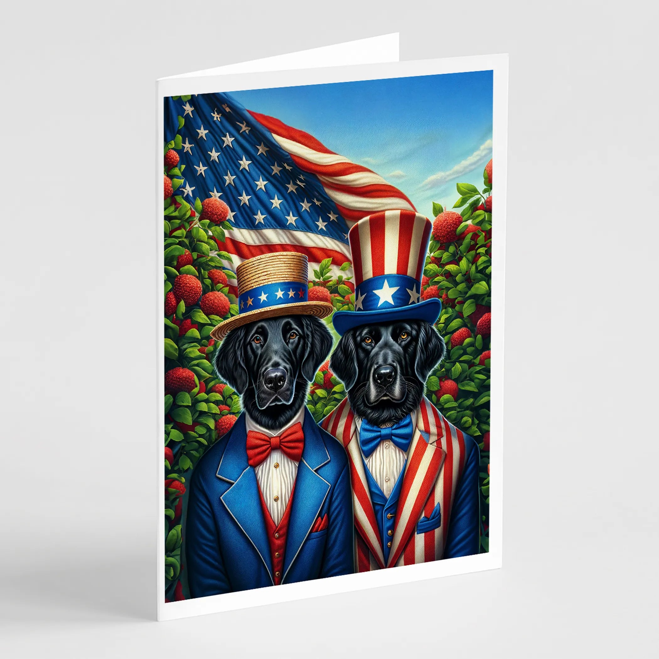 All American Dogs Greeting Cards  - Size: 5X7 | Pack Of: 8 | Collection name: All american dogs
