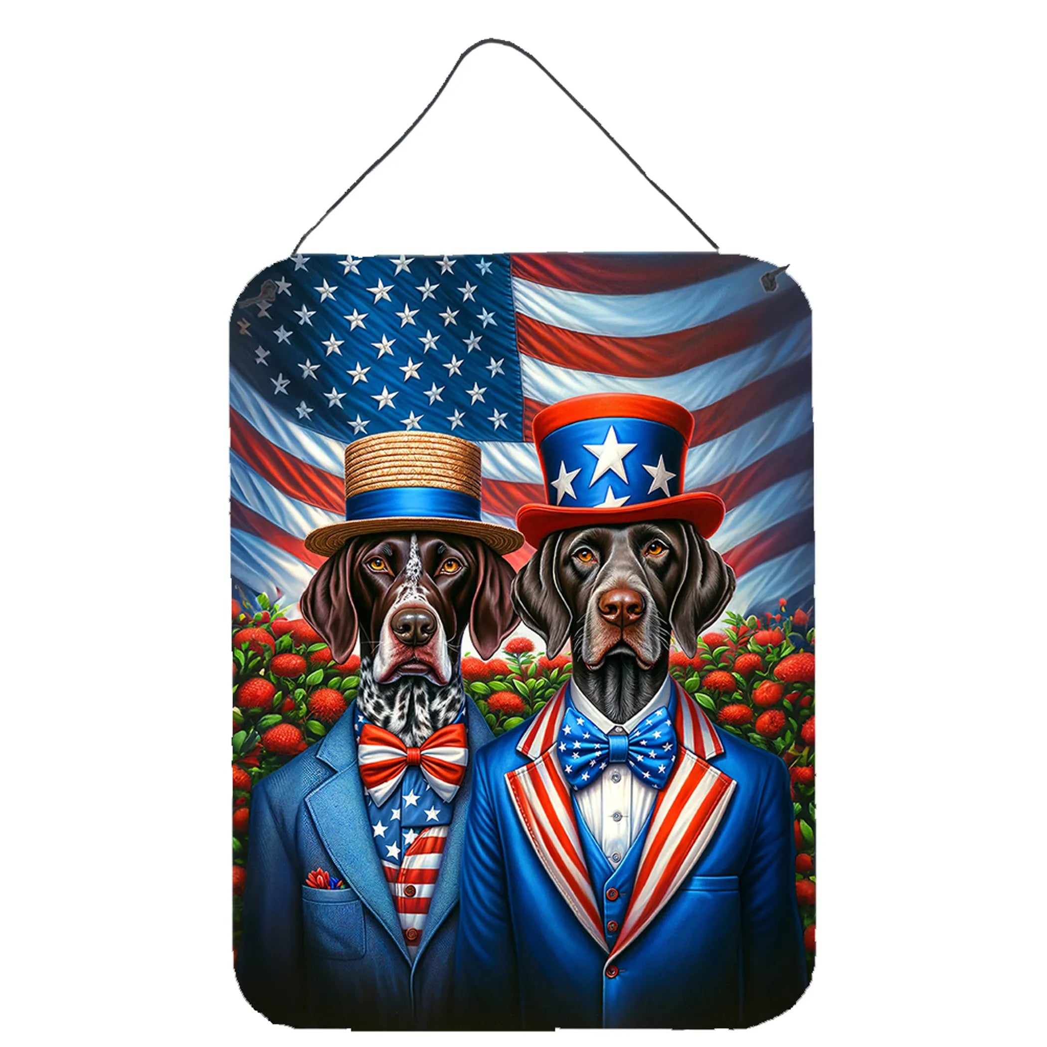 All American Dogs Wall or Door Hanging Prints - Size: 16HX12W | Pack Of: 1 | Collection name: All american dogs
