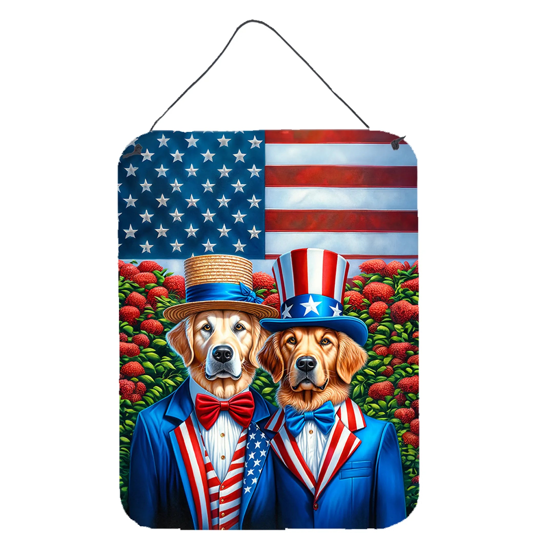 All American Dogs Wall or Door Hanging Prints - Size: 16HX12W | Pack Of: 1 | Collection name: All american dogs