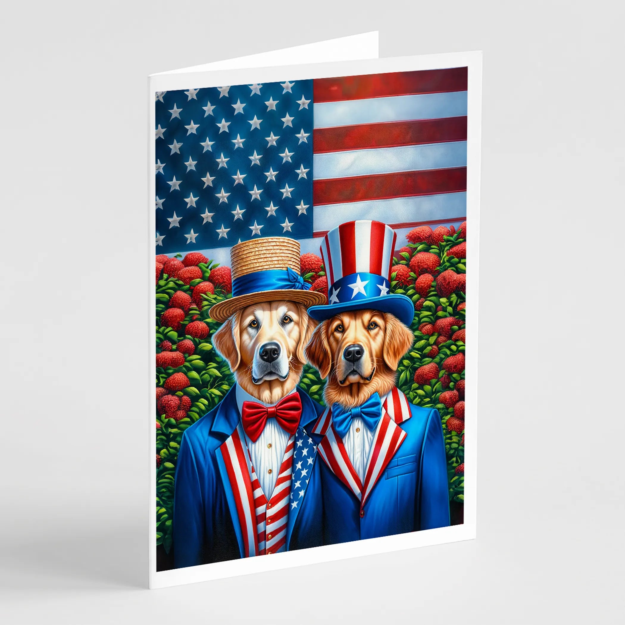 All American Dogs Greeting Cards  - Size: 5X7 | Pack Of: 8 | Collection name: All american dogs