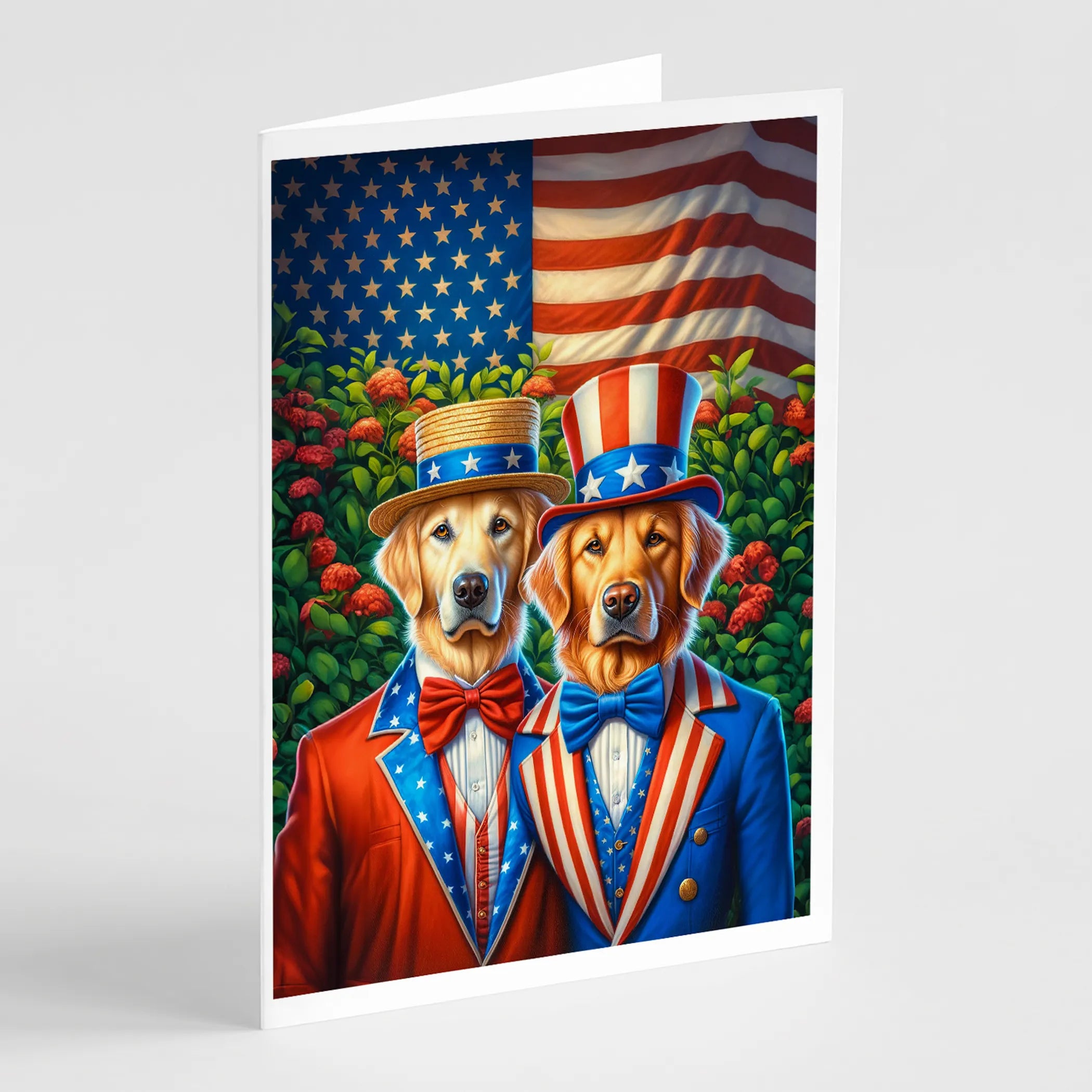 All American Dogs Greeting Cards  - Size: 5X7 | Pack Of: 8 | Collection name: All american dogs