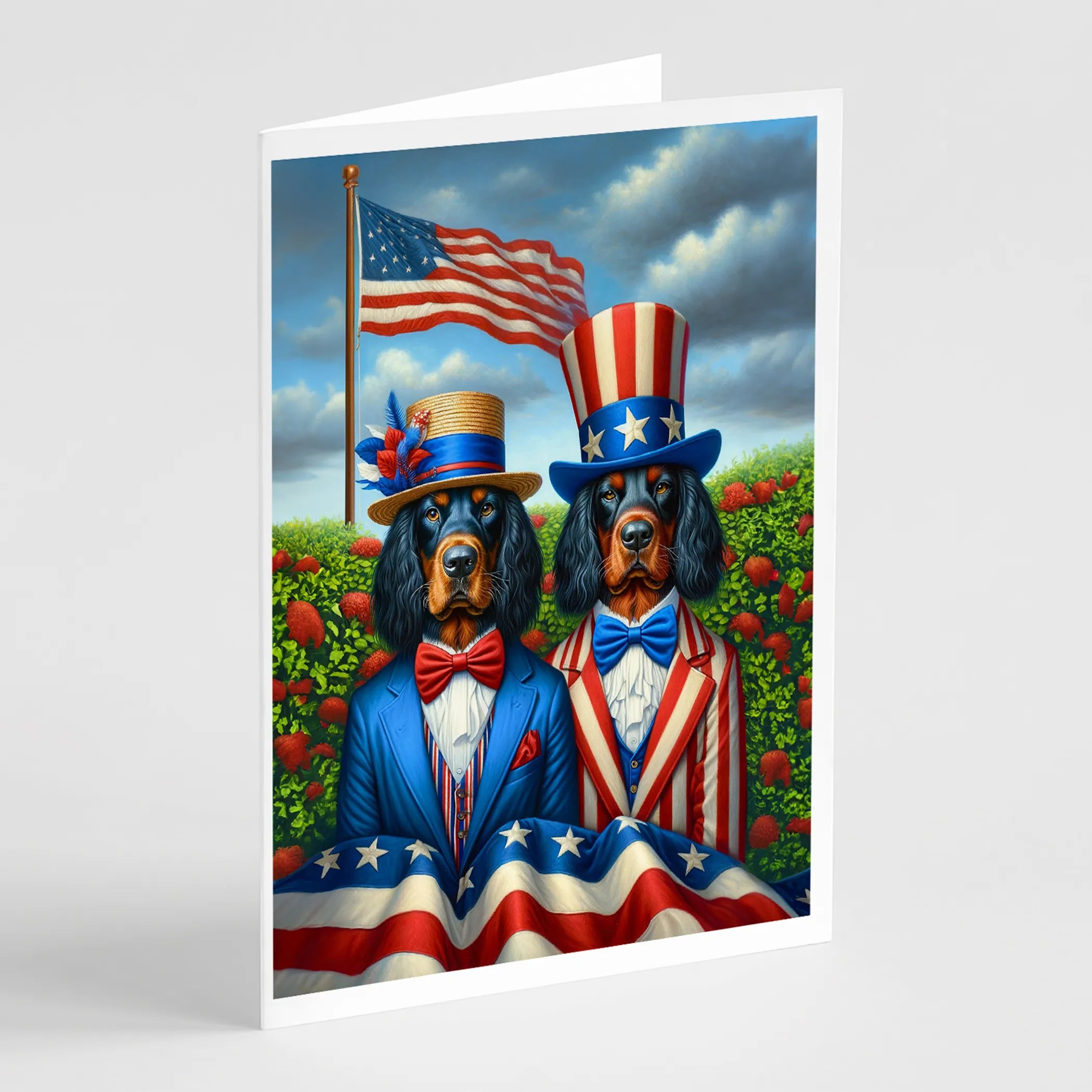 All American Dogs Greeting Cards  - Size: 5X7 | Pack Of: 8 | Collection name: All american dogs