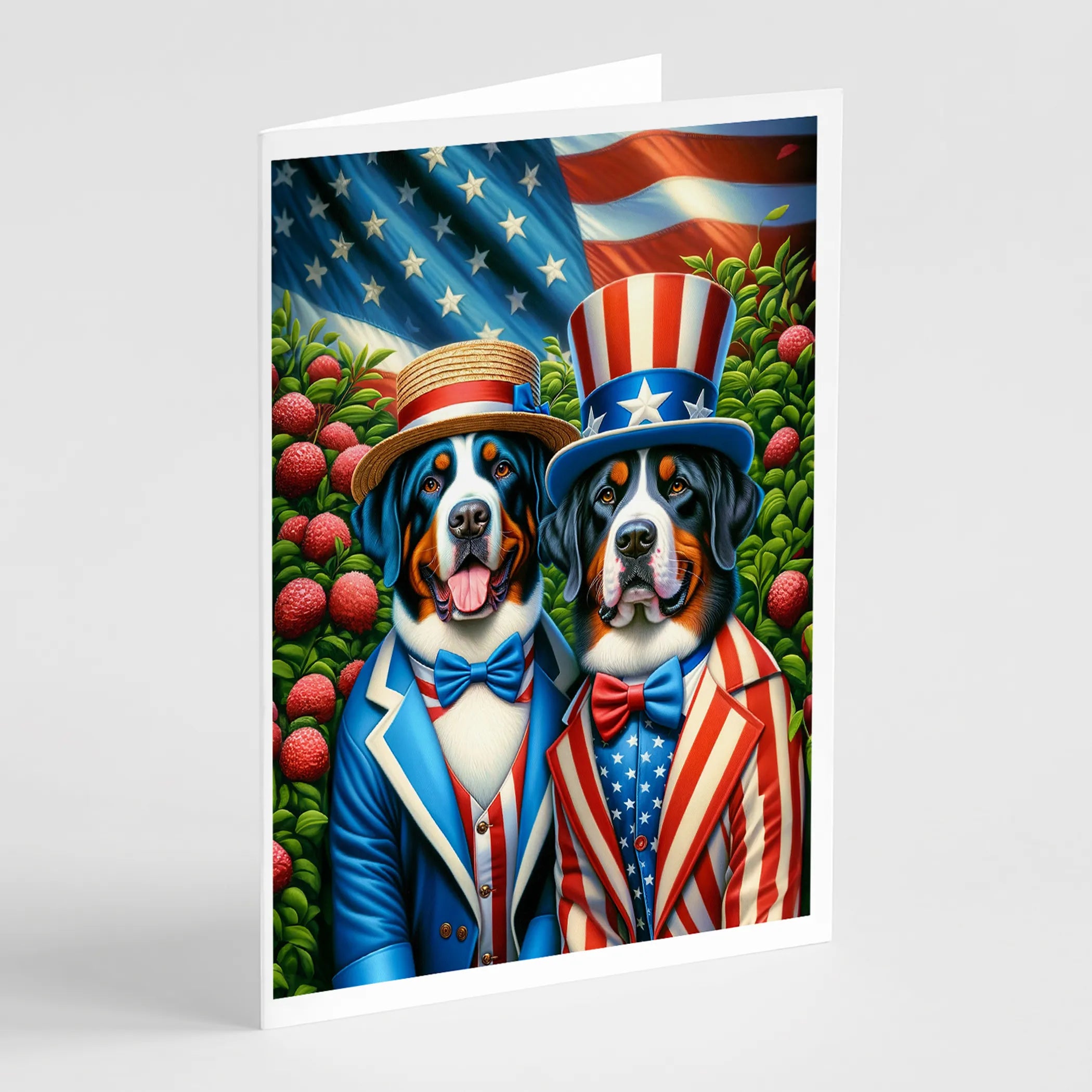 All American Dogs Greeting Cards  - Size: 5X7 | Pack Of: 8 | Collection name: All american dogs