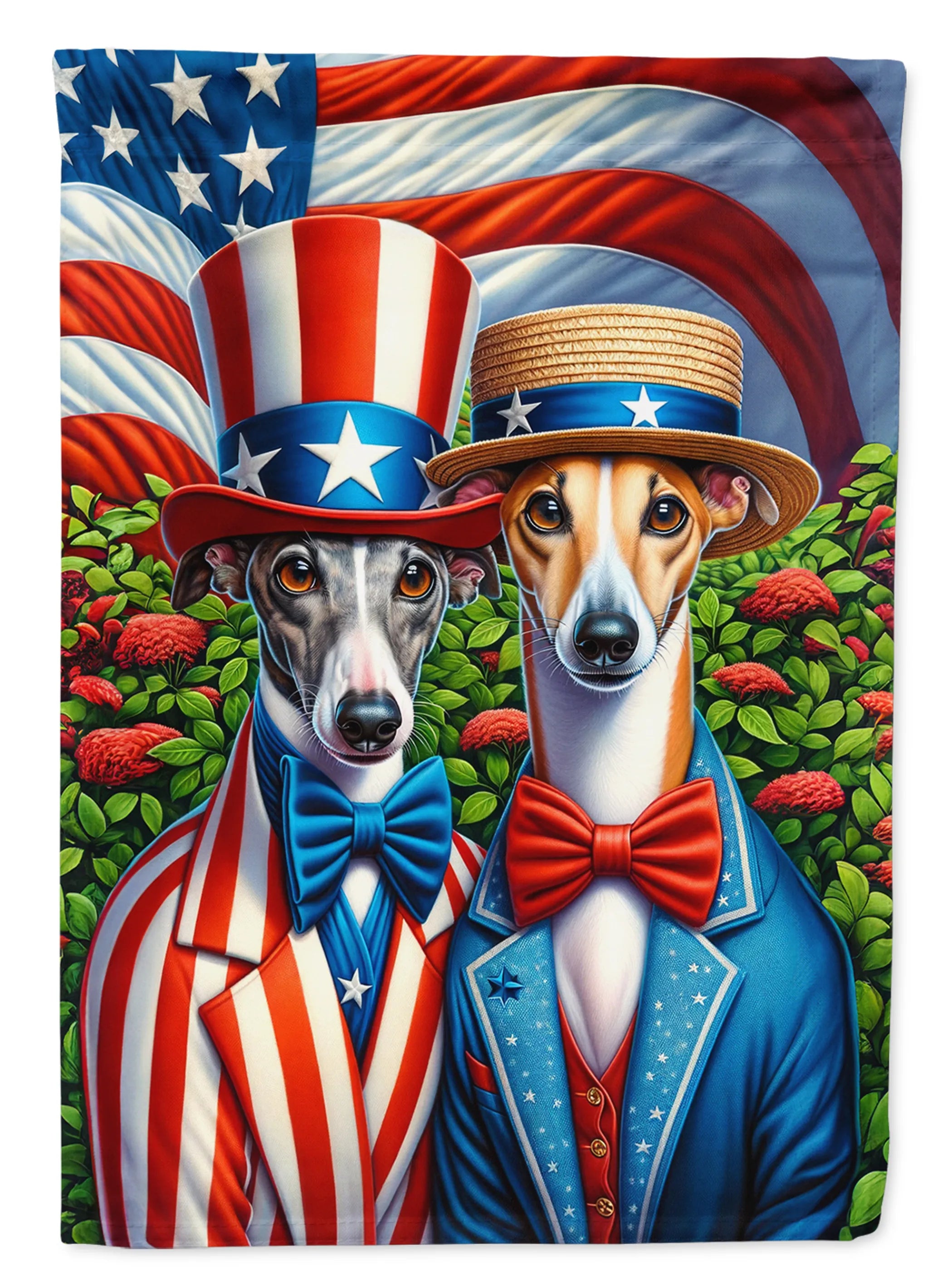 All American Dogs Decorative Flag - Size: GARDEN SIZE | Pack Of: 1 | Collection name: All american dogs