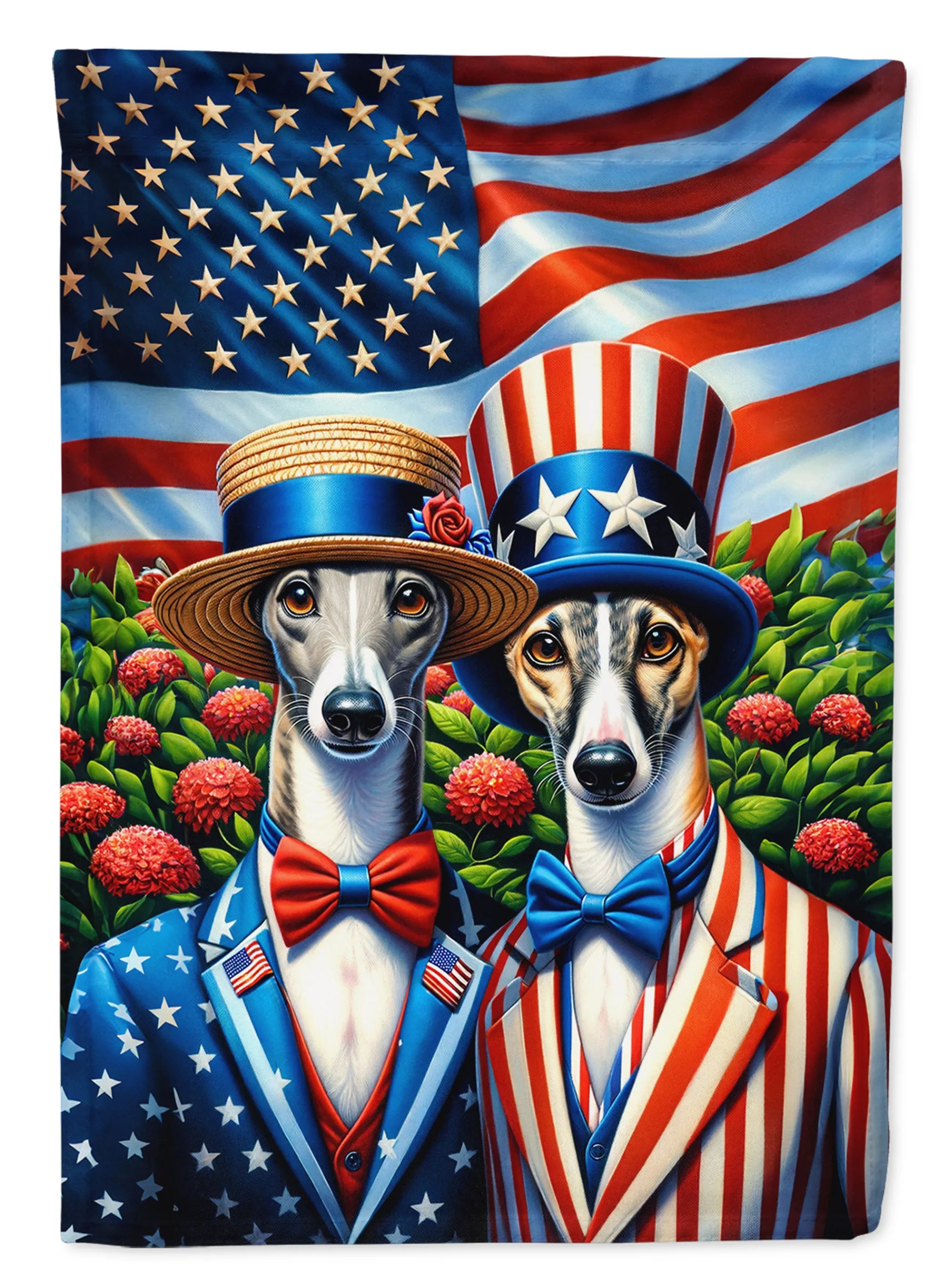 All American Dogs Decorative Flag - Size: GARDEN SIZE | Pack Of: 1 | Collection name: All american dogs