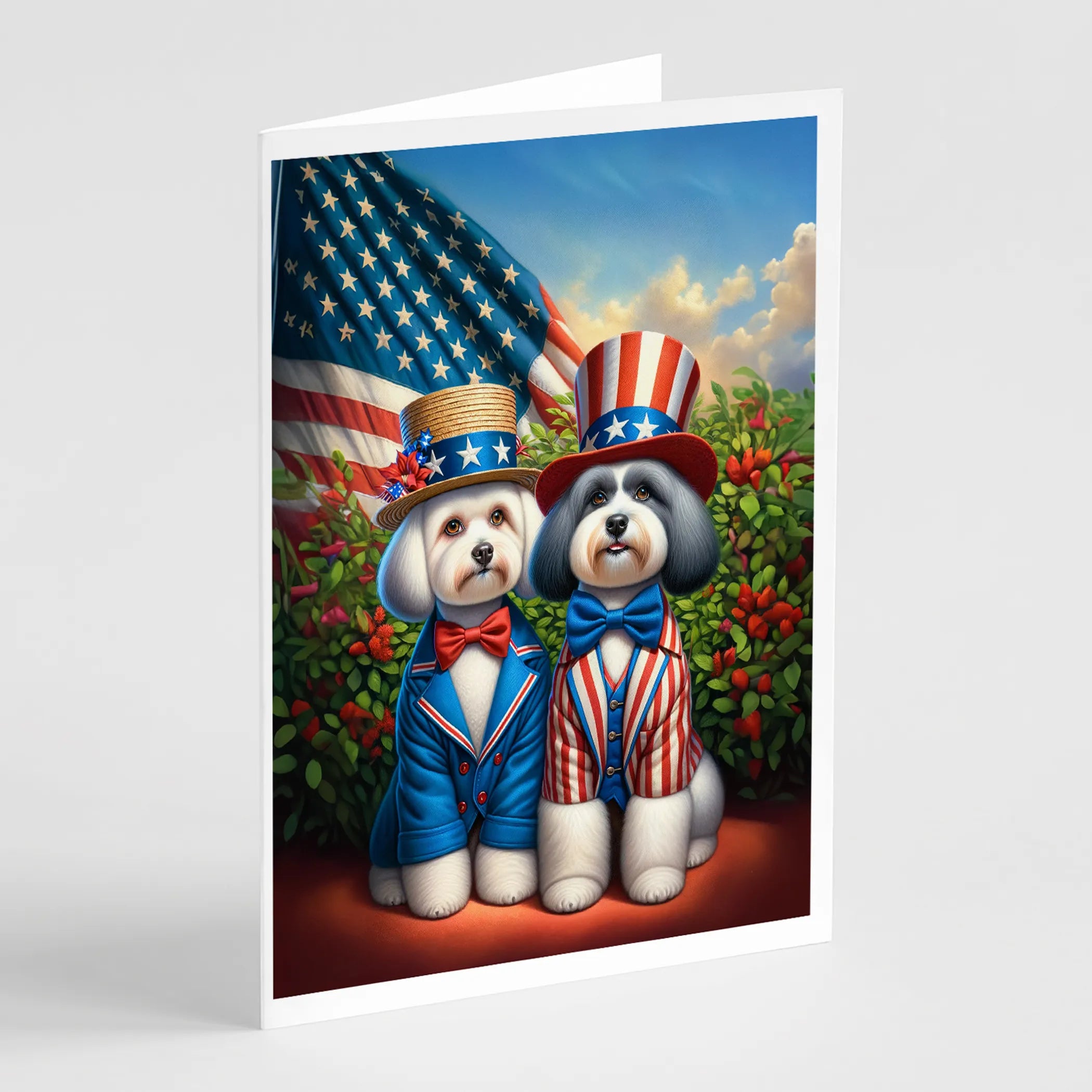 All American Dogs Greeting Cards  - Size: 5X7 | Pack Of: 8 | Collection name: All american dogs