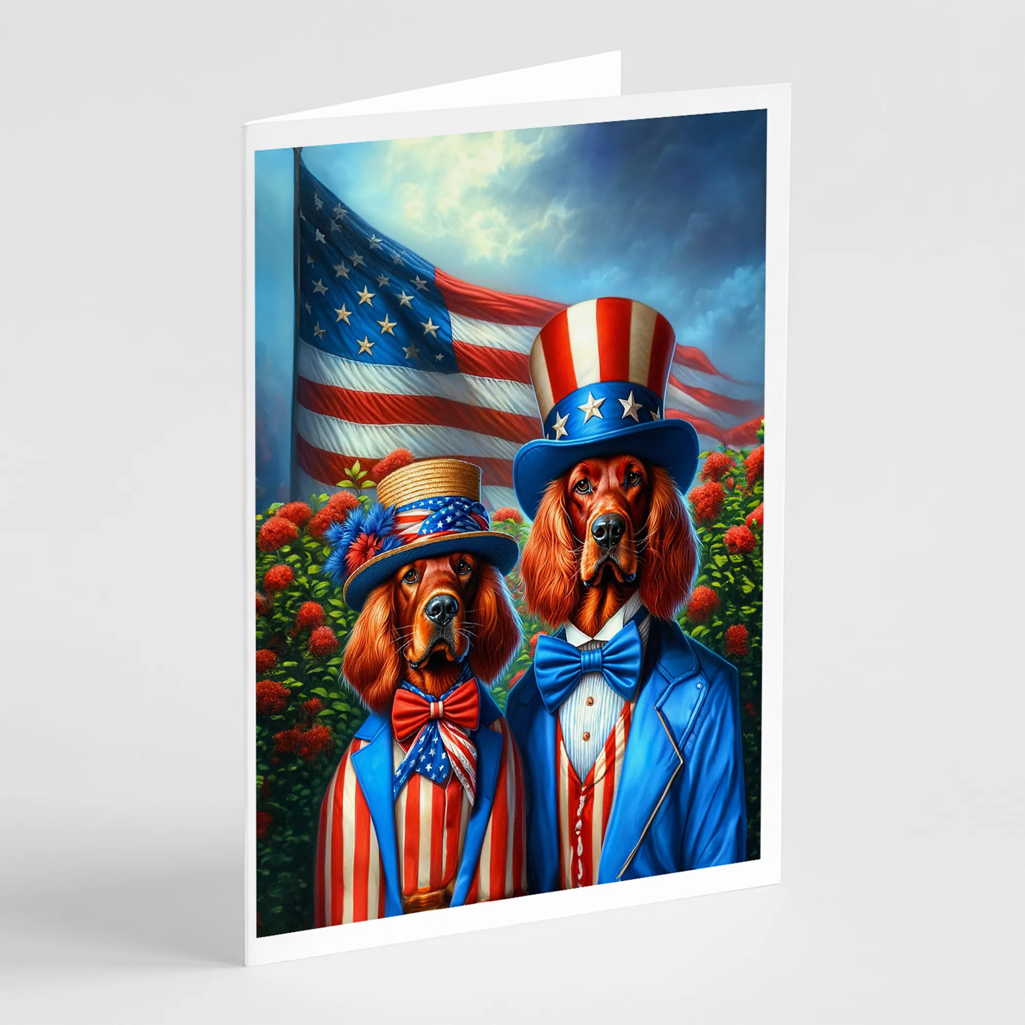 All American Dogs Greeting Cards  - Size: 5X7 | Pack Of: 8 | Collection name: All american dogs