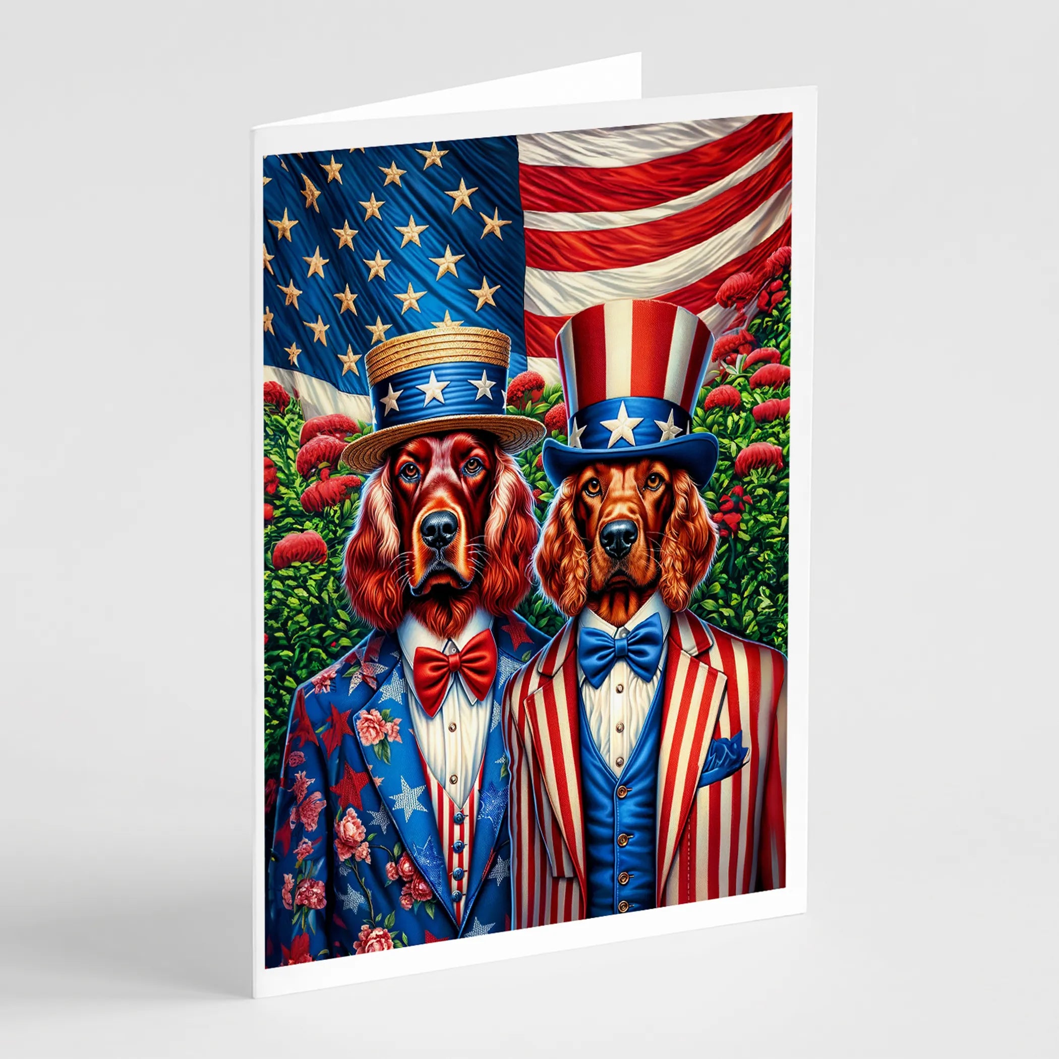 All American Dogs Greeting Cards  - Size: 5X7 | Pack Of: 8 | Collection name: All american dogs