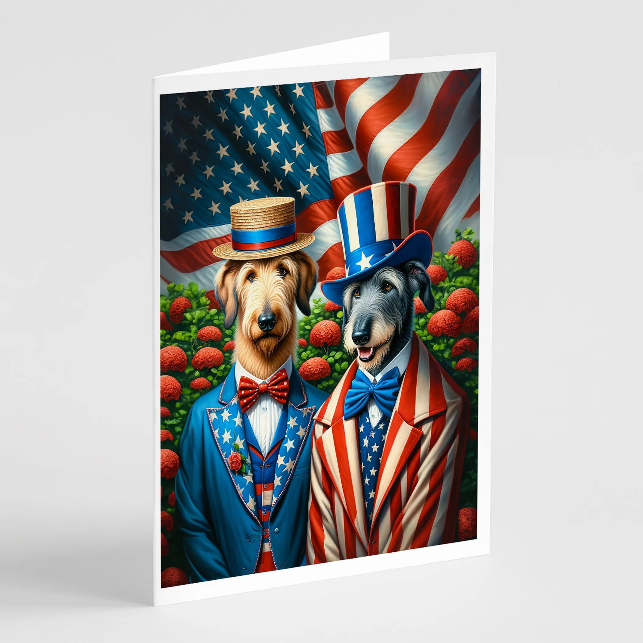 All American Dogs Greeting Cards  - Size: 5X7 | Pack Of: 8 | Collection name: All american dogs