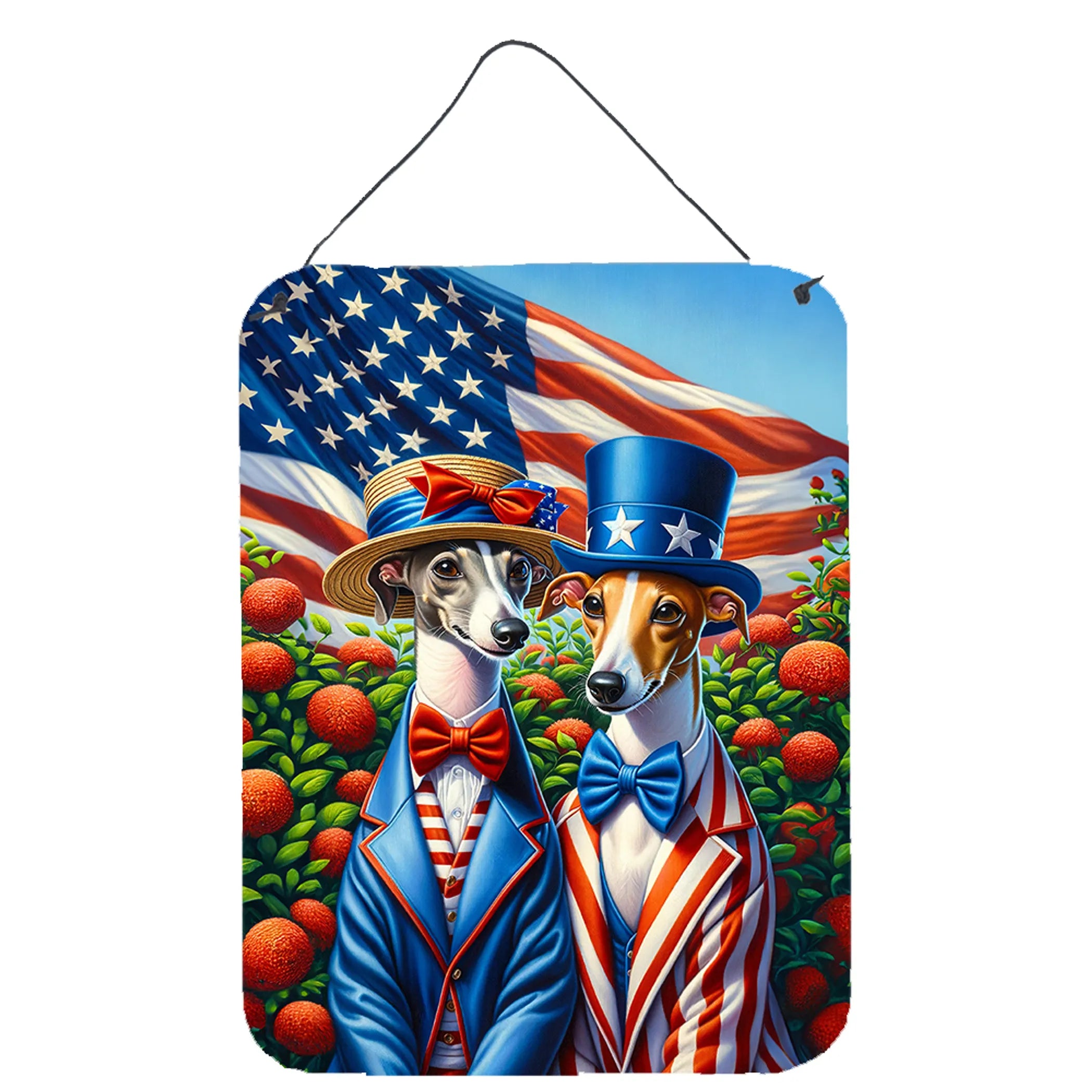 All American Dogs Wall or Door Hanging Prints - Size: 16HX12W | Pack Of: 1 | Collection name: All american dogs
