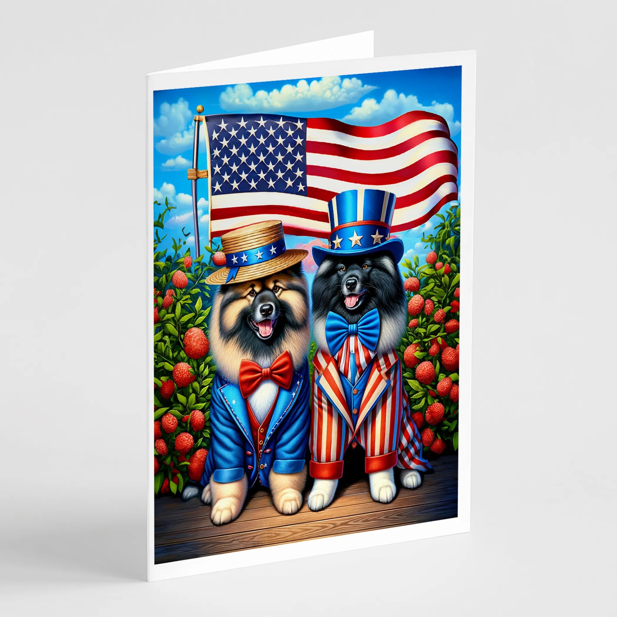All American Dogs Greeting Cards  - Size: 5X7 | Pack Of: 8 | Collection name: All american dogs