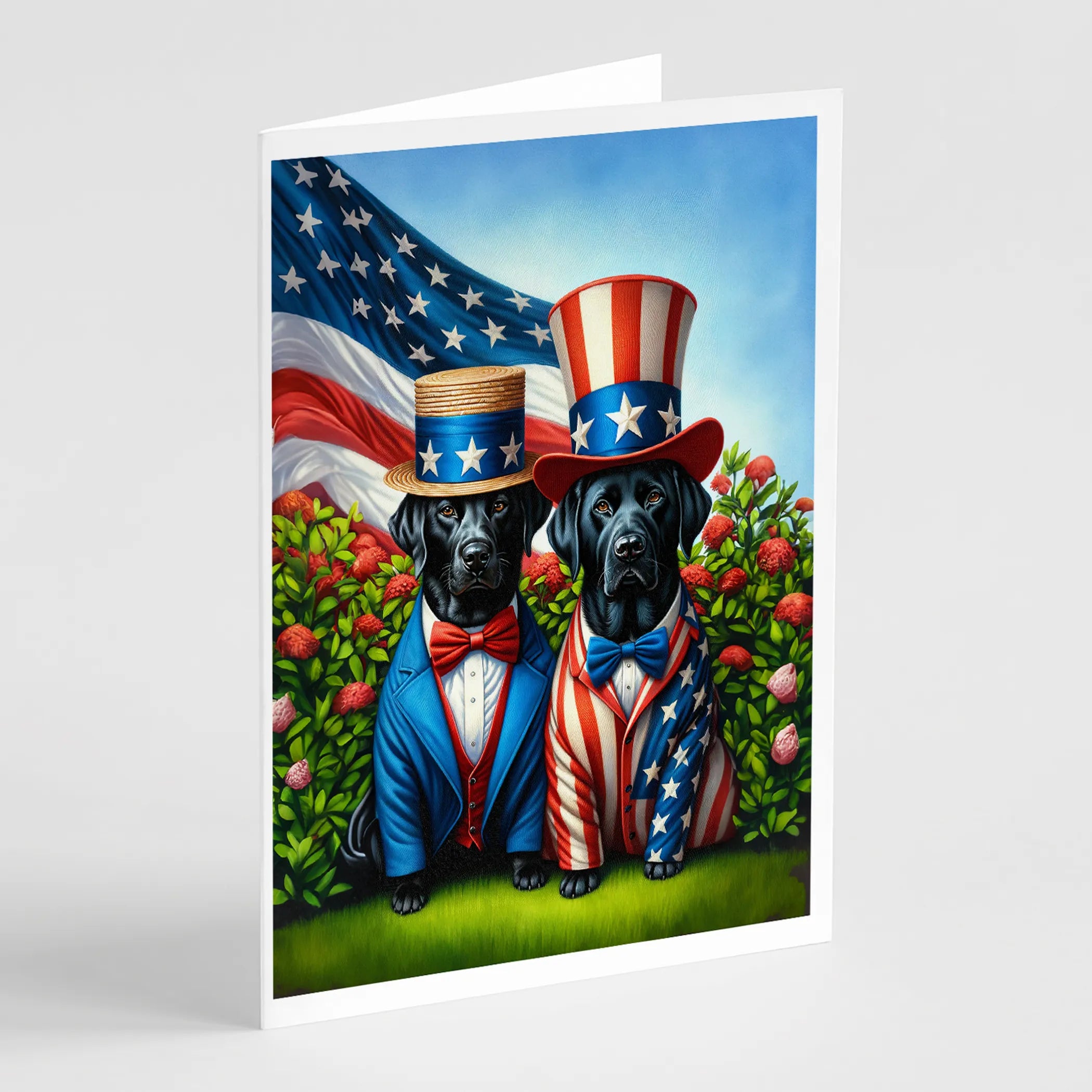 All American Dogs Greeting Cards  - Size: 5X7 | Pack Of: 8 | Collection name: All american dogs