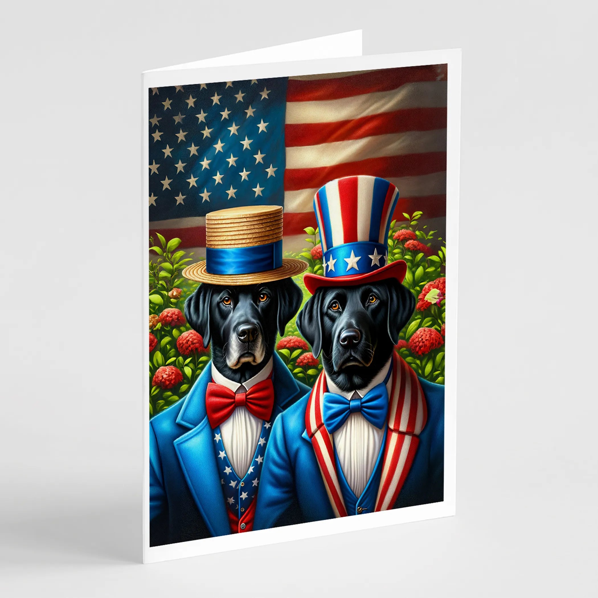 All American Dogs Greeting Cards  - Size: 5X7 | Pack Of: 8 | Collection name: All american dogs