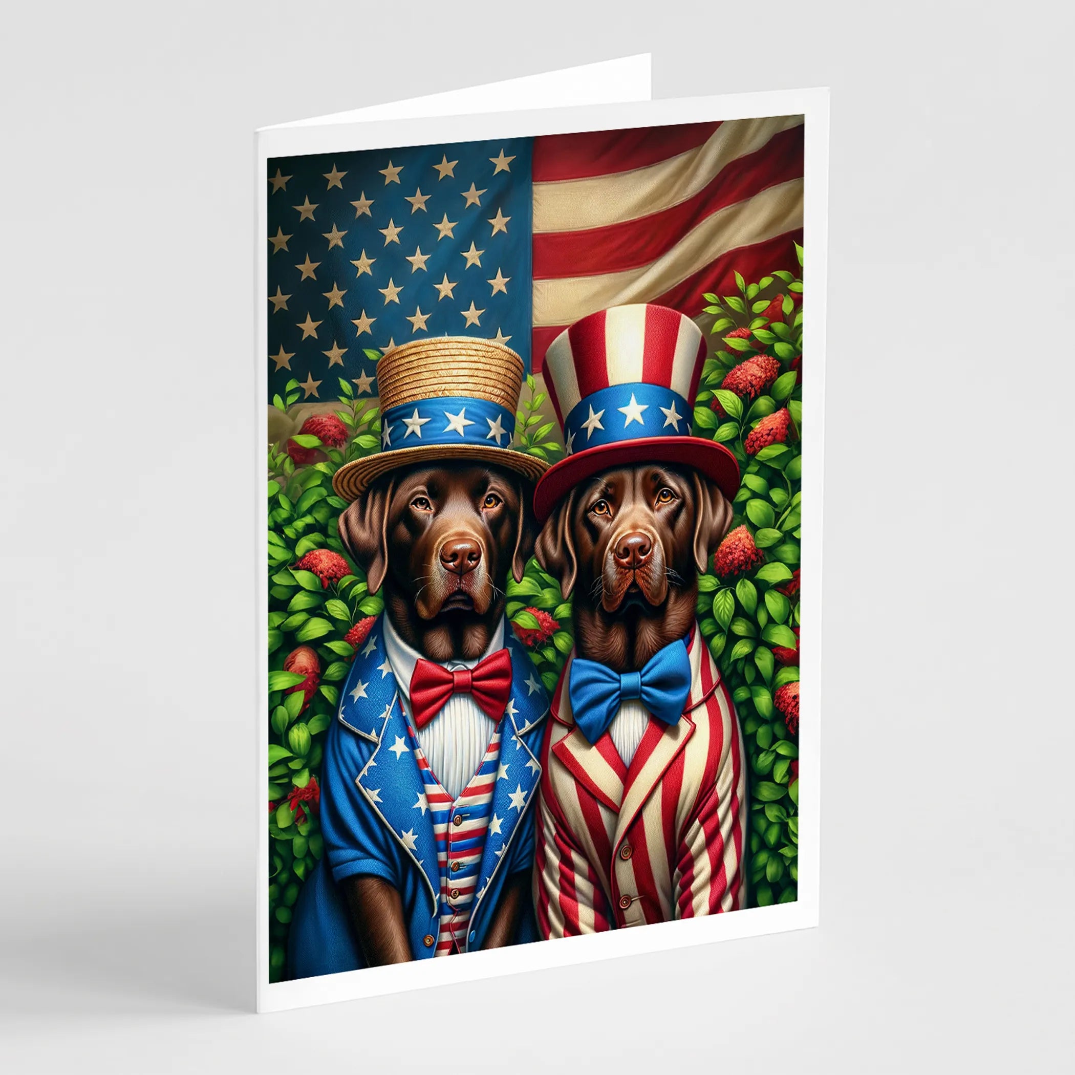 All American Dogs Greeting Cards  - Size: 5X7 | Pack Of: 8 | Collection name: All american dogs