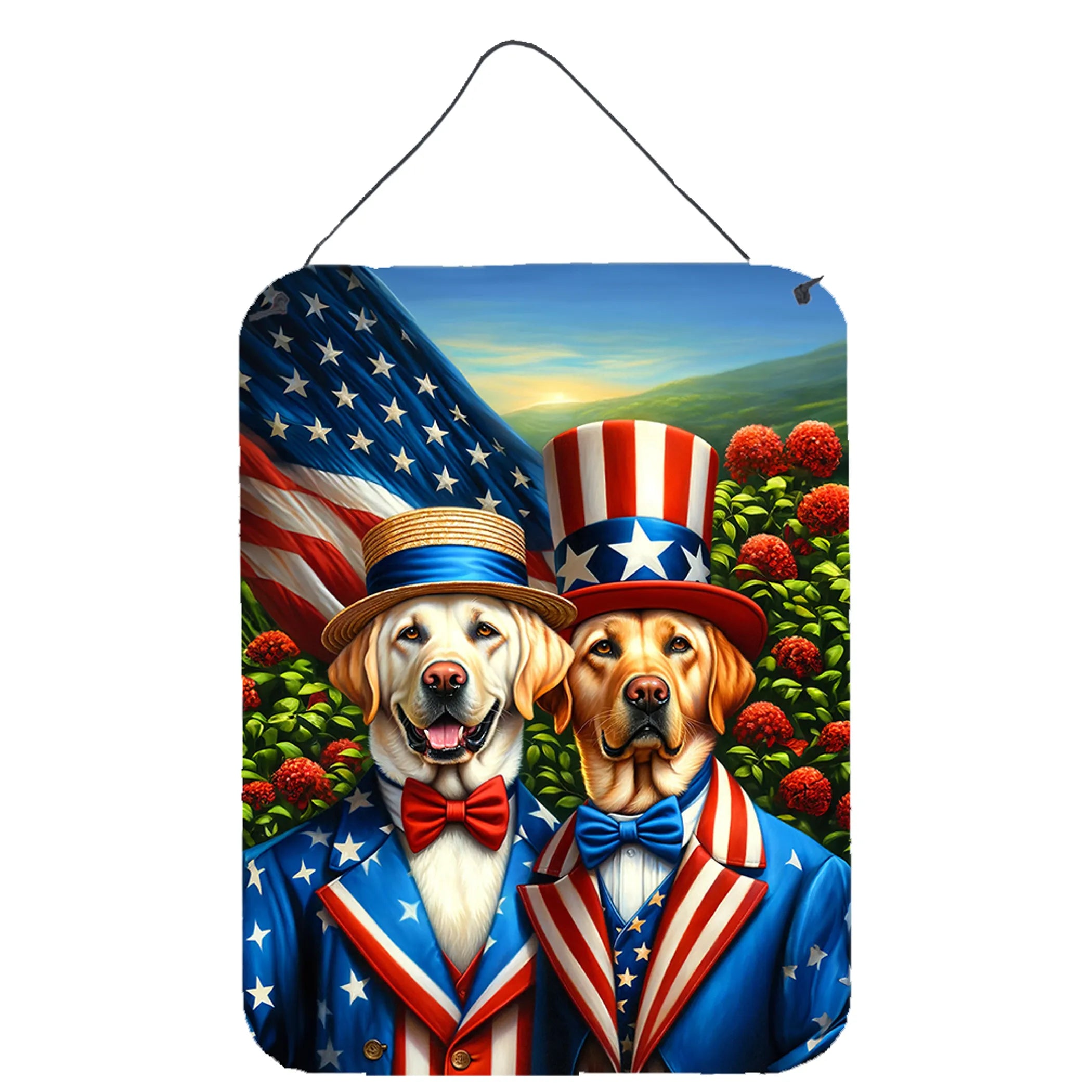 All American Dogs Wall or Door Hanging Prints - Size: 16HX12W | Pack Of: 1 | Collection name: All american dogs