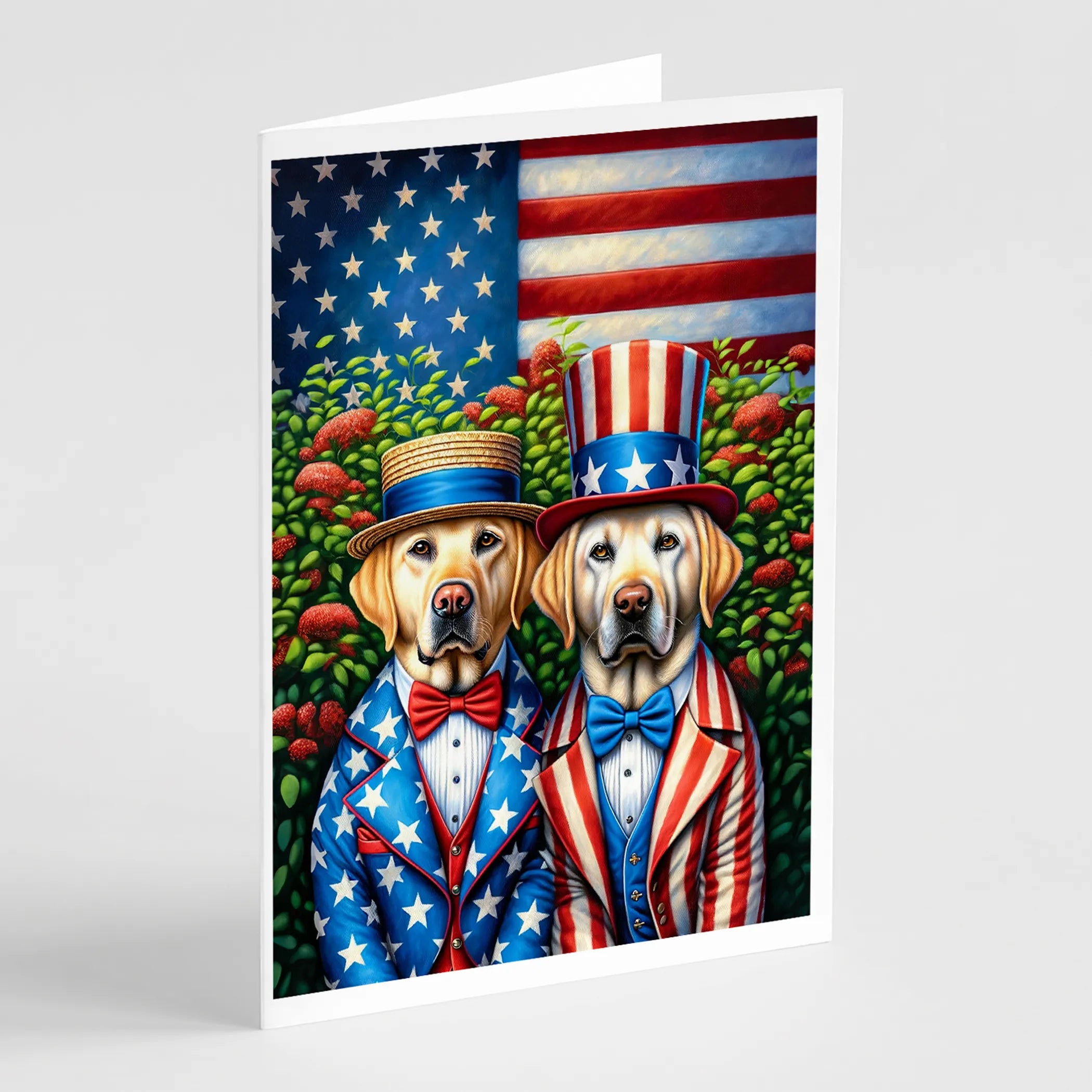All American Dogs Greeting Cards  - Size: 5X7 | Pack Of: 8 | Collection name: All american dogs