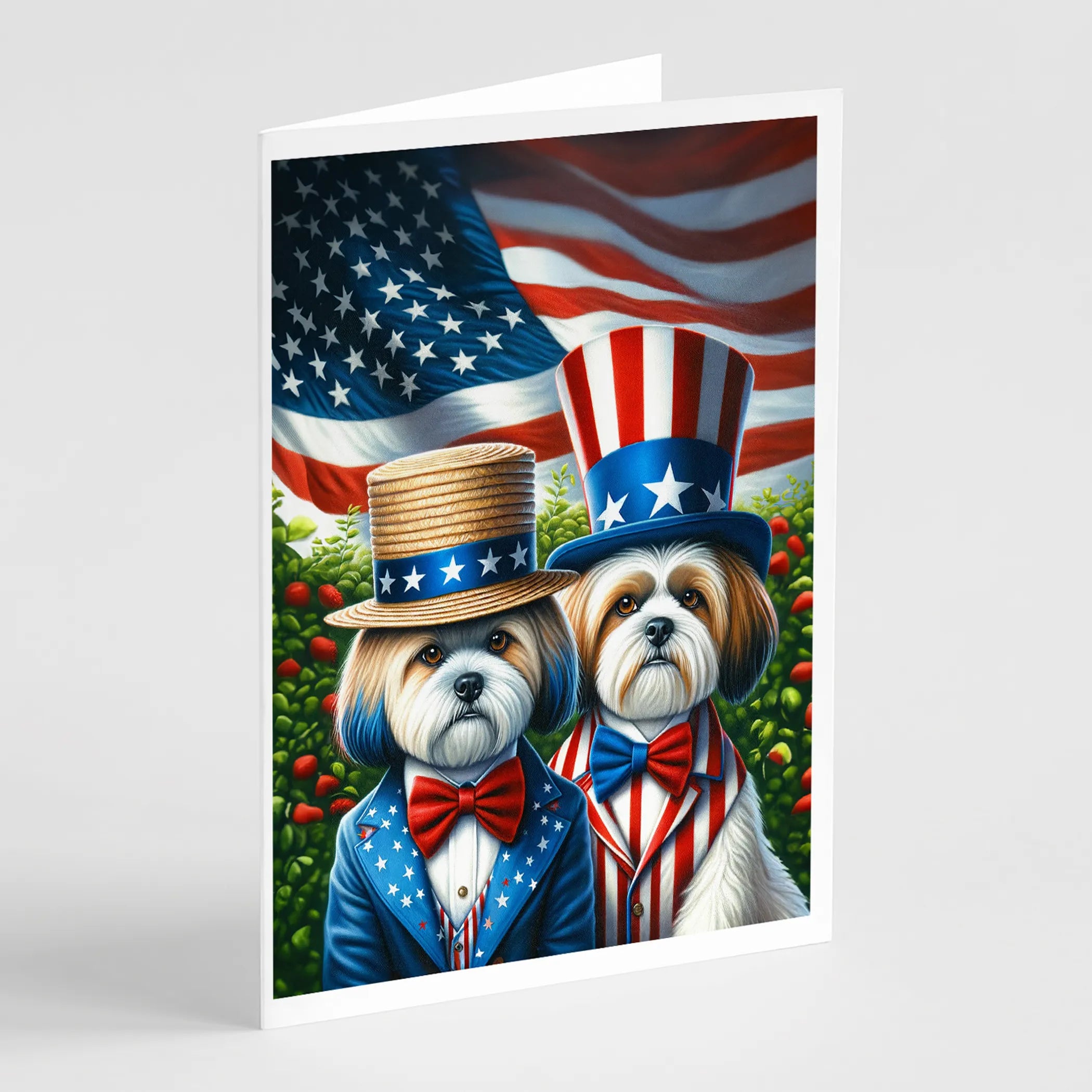 All American Dogs Greeting Cards  - Size: 5X7 | Pack Of: 8 | Collection name: All american dogs
