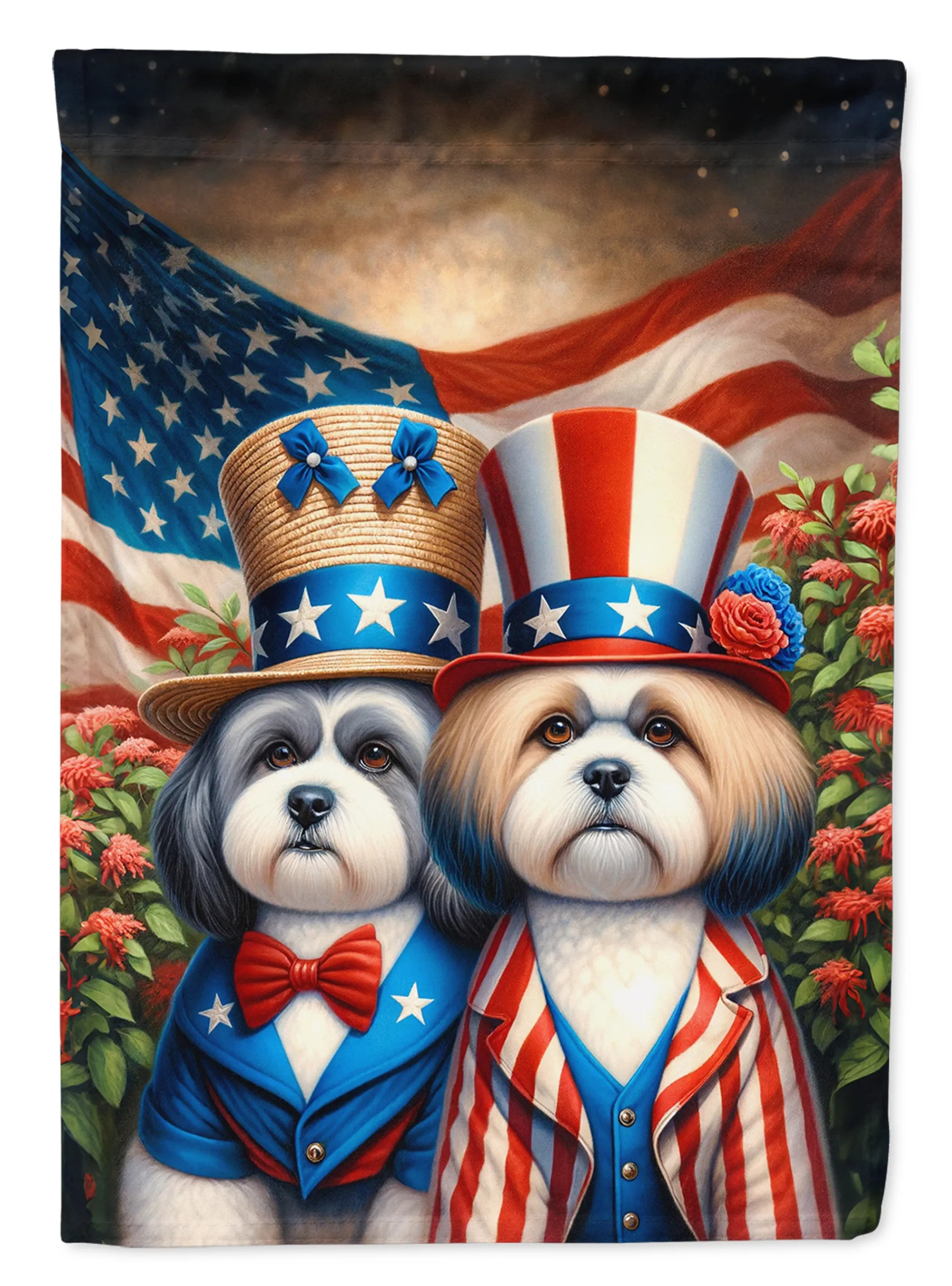 All American Dogs Decorative Flag - Size: GARDEN SIZE | Pack Of: 1 | Collection name: All american dogs