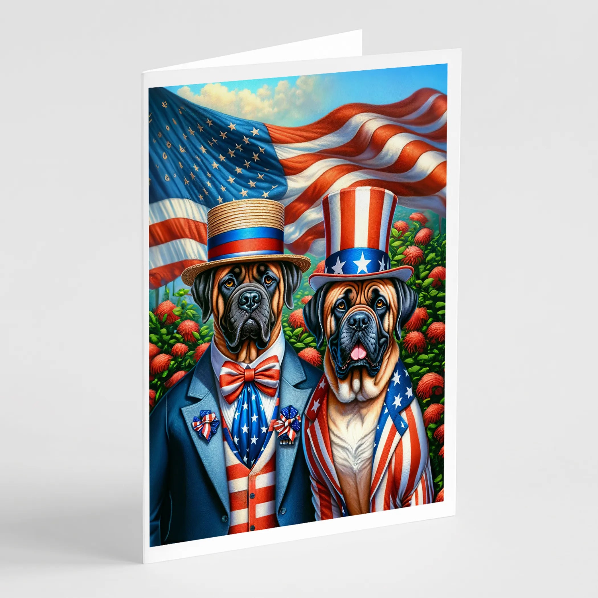 All American Dogs Greeting Cards  - Size: 5X7 | Pack Of: 8 | Collection name: All american dogs