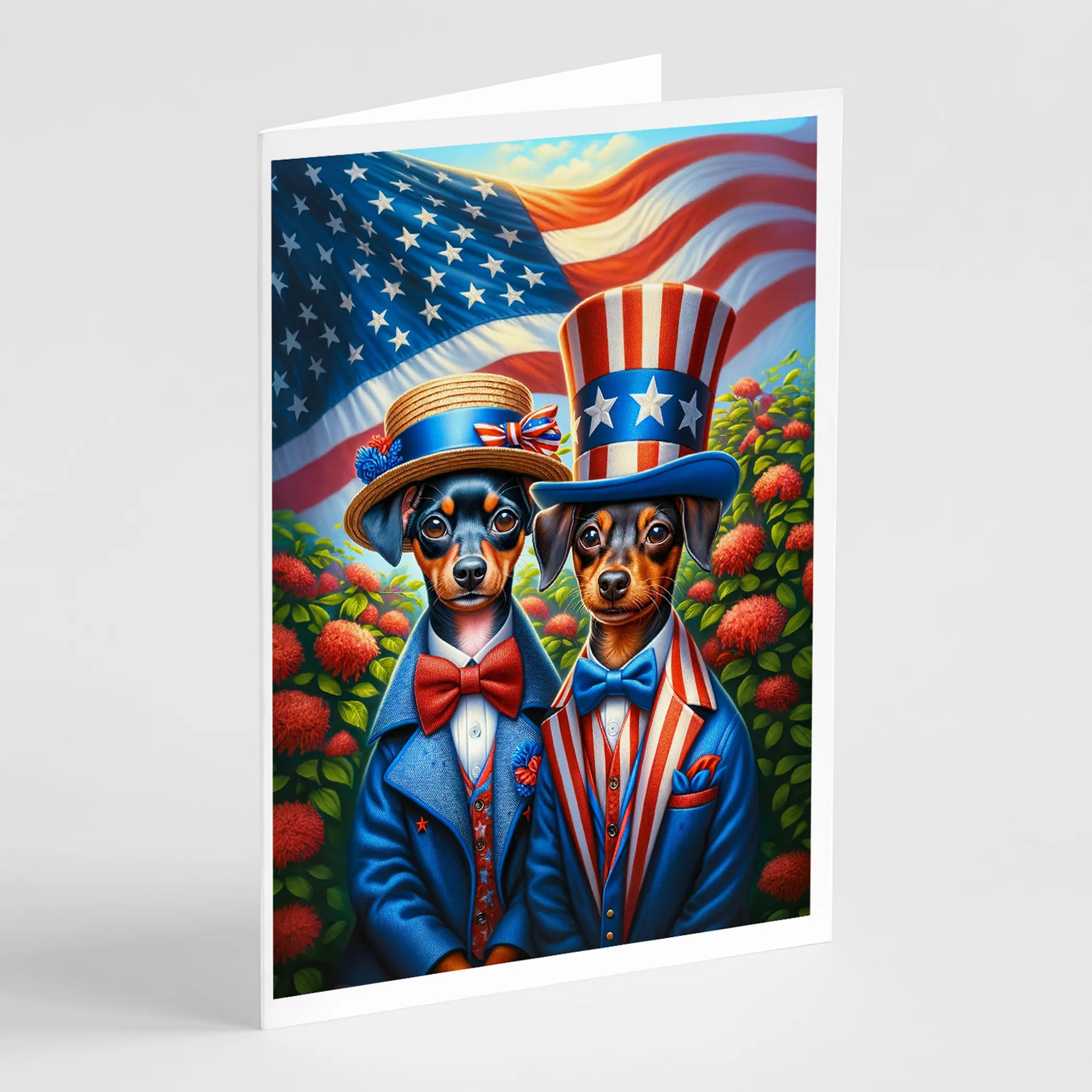 All American Dogs Greeting Cards  - Size: 5X7 | Pack Of: 8 | Collection name: All american dogs