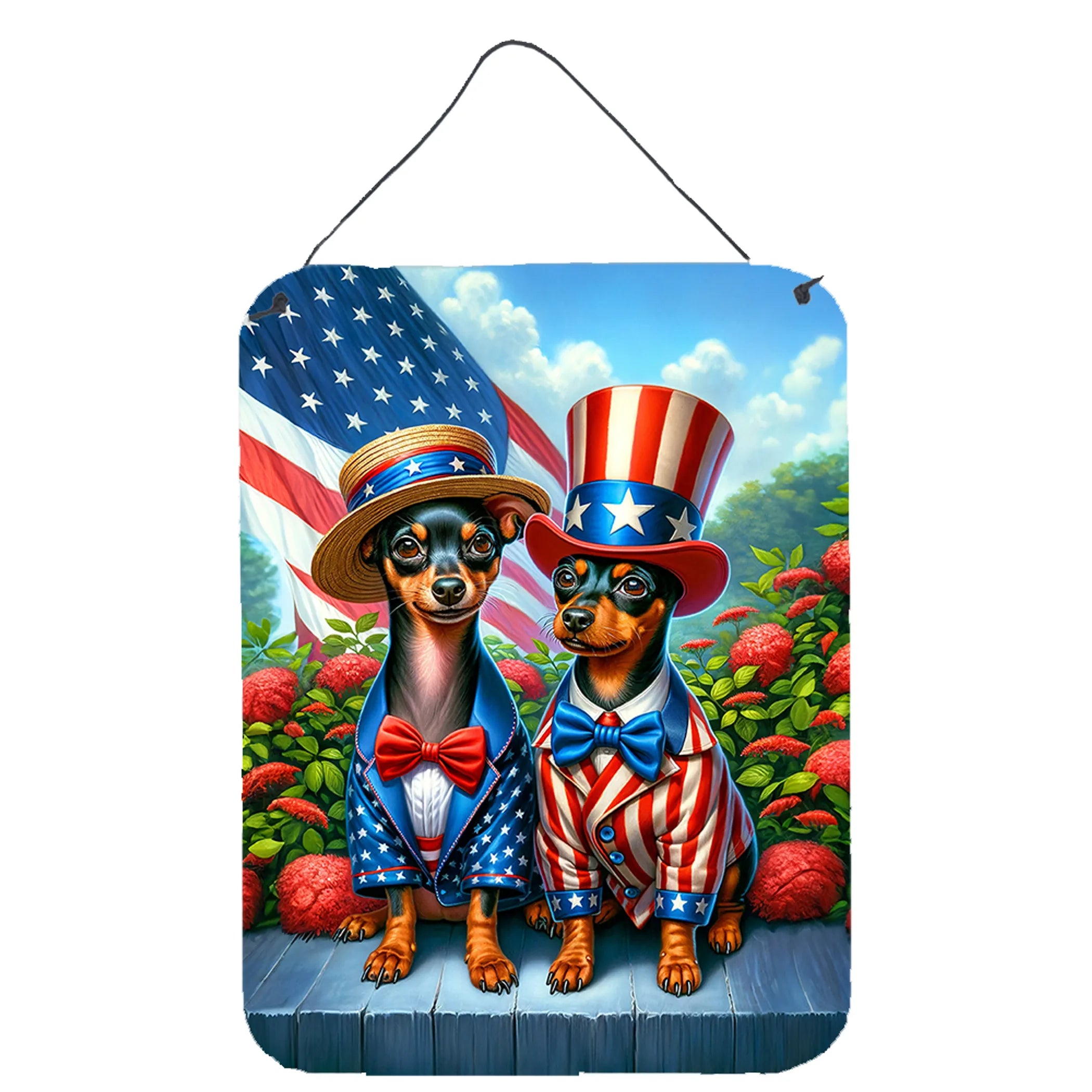 All American Dogs Wall or Door Hanging Prints - Size: 16HX12W | Pack Of: 1 | Collection name: All american dogs