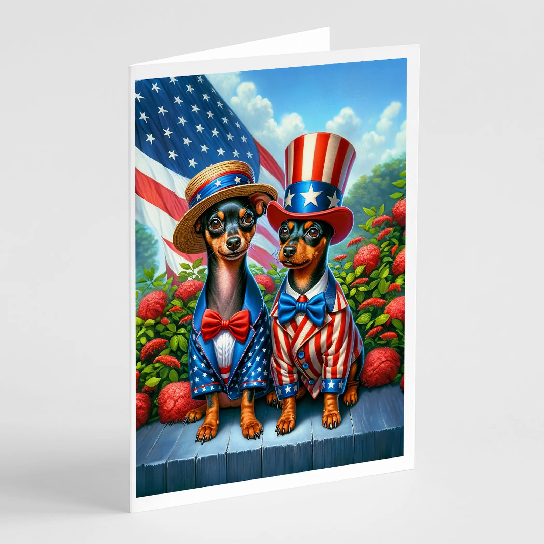 All American Dogs Greeting Cards  - Size: 5X7 | Pack Of: 8 | Collection name: All american dogs