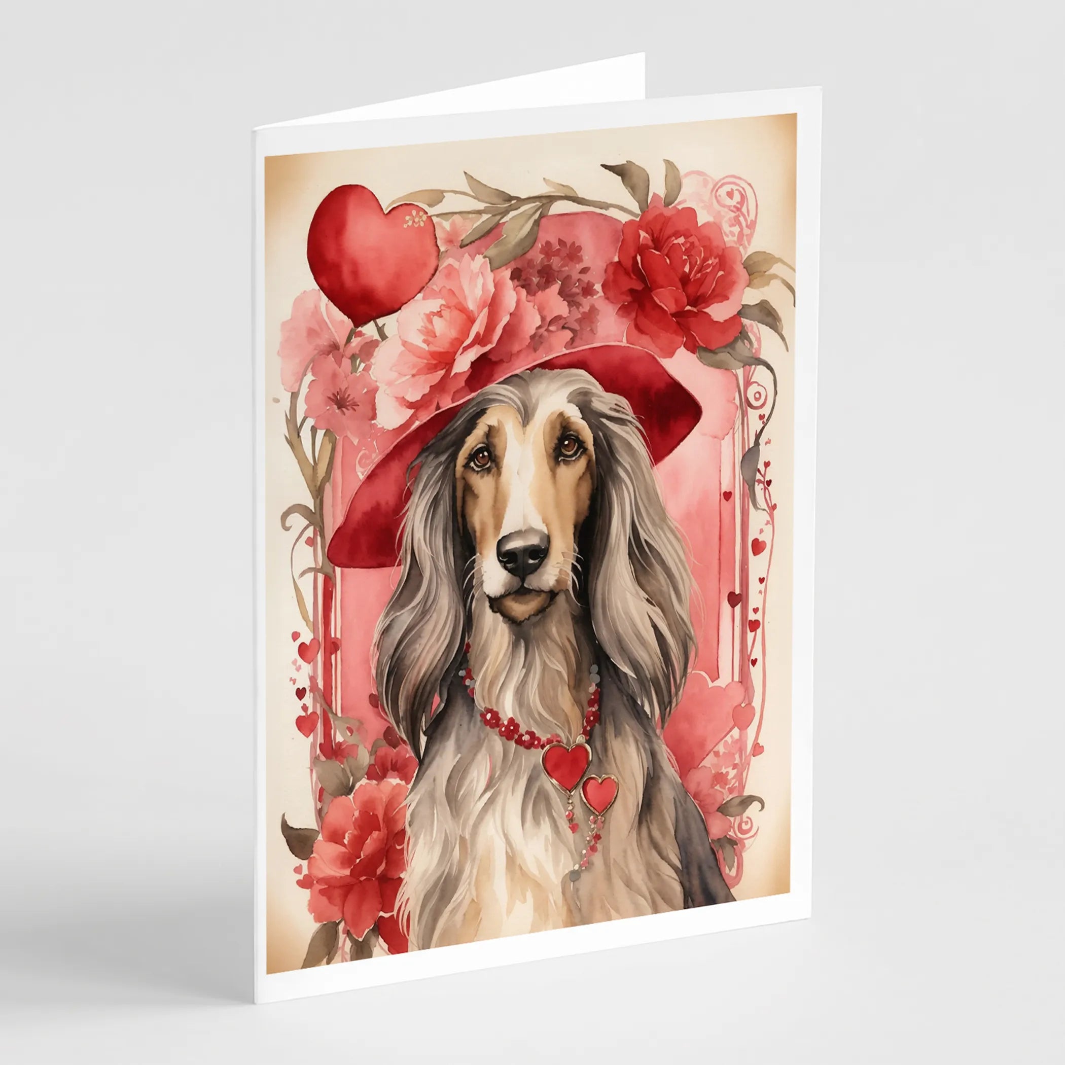 Valentine Roses Greeting Cards  - Size: 5X7 | Pack Of: 8 | Collection name: Valentine roses