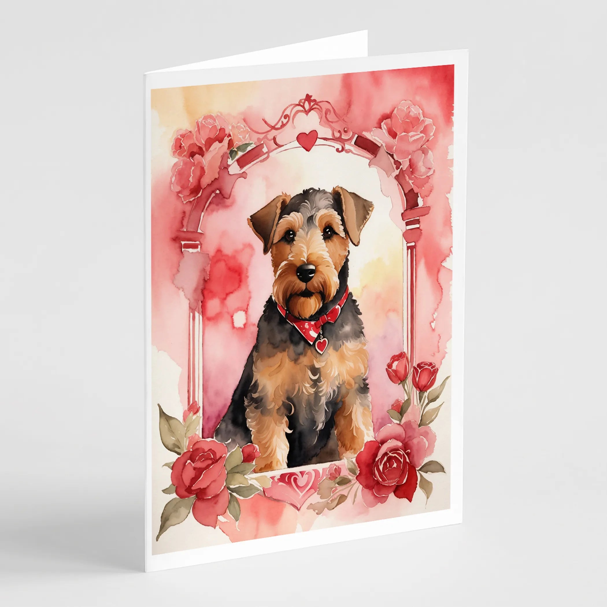 Valentine Roses Greeting Cards  - Size: 5X7 | Pack Of: 8 | Collection name: Valentine roses