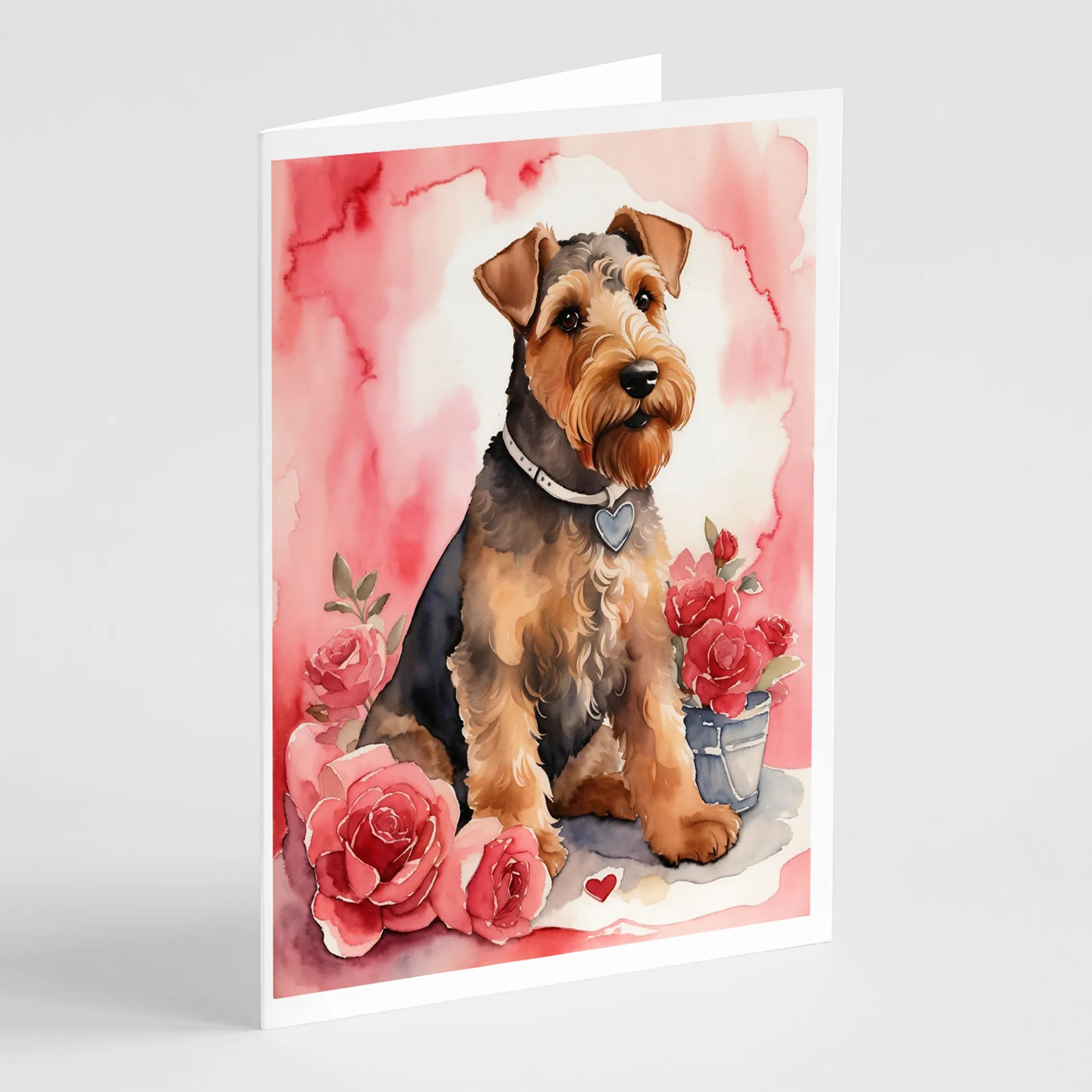 Valentine Roses Greeting Cards  - Size: 5X7 | Pack Of: 8 | Collection name: Valentine roses