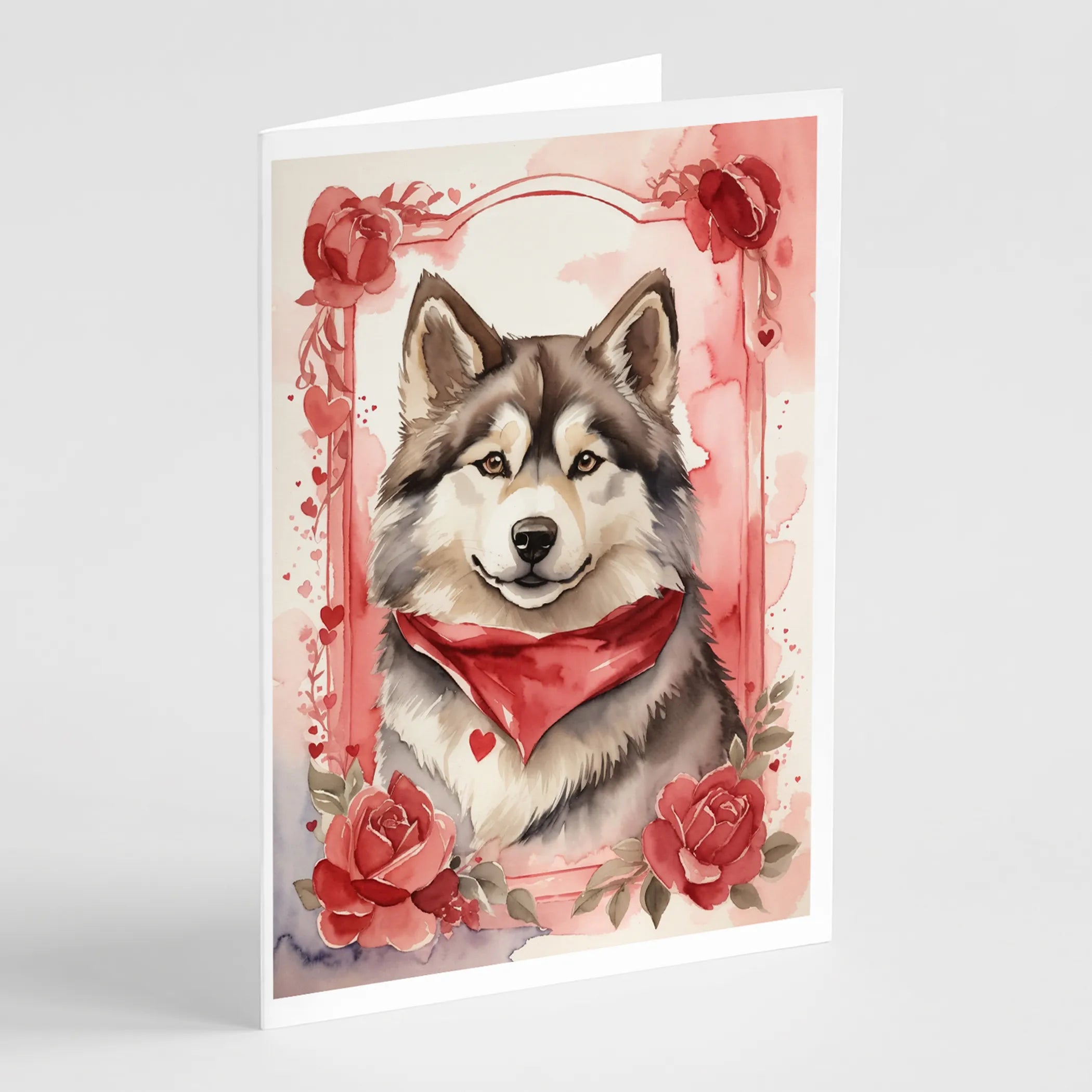 Valentine Roses Greeting Cards  - Size: 5X7 | Pack Of: 8 | Collection name: Valentine roses