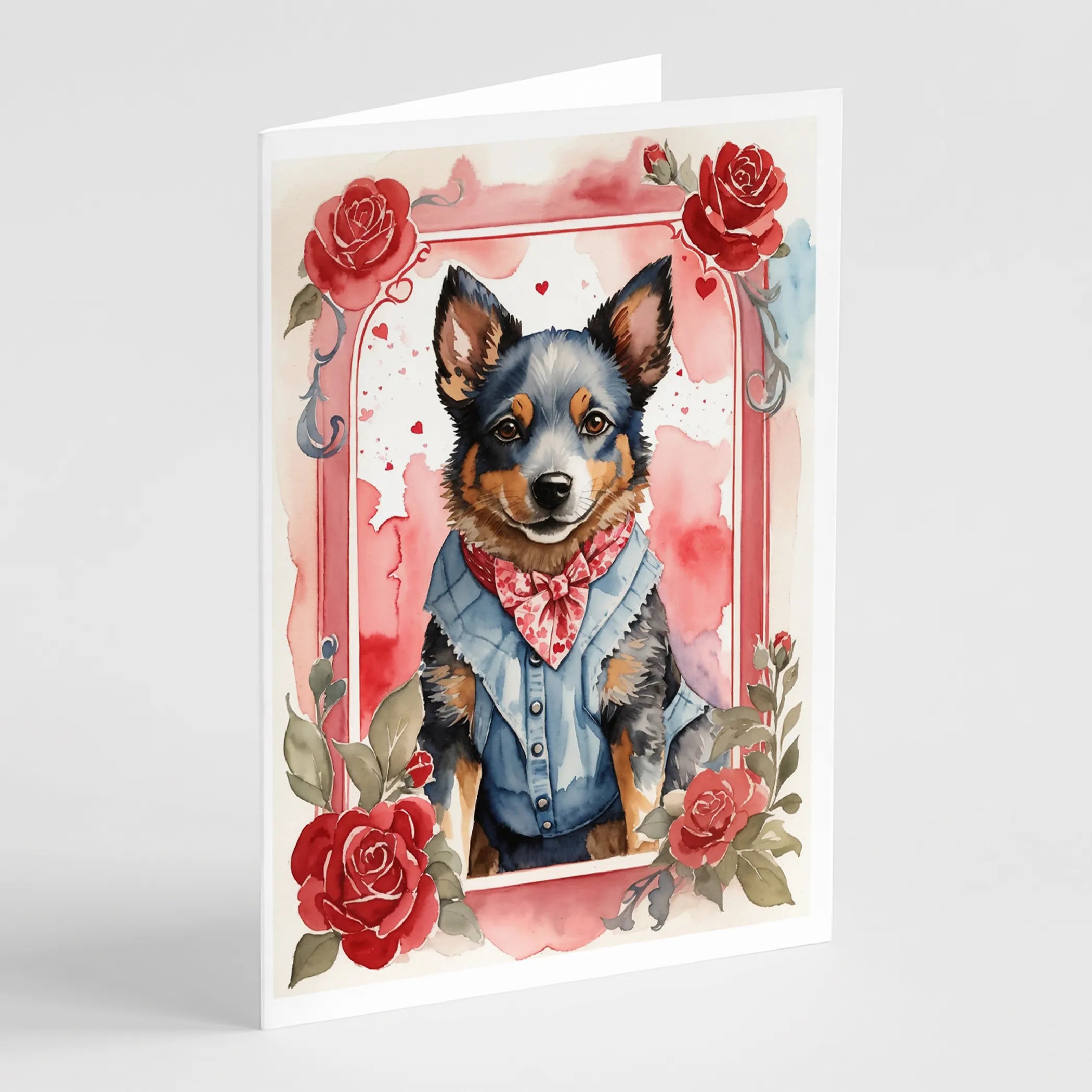 Valentine Roses Greeting Cards  - Size: 5X7 | Pack Of: 8 | Collection name: Valentine roses