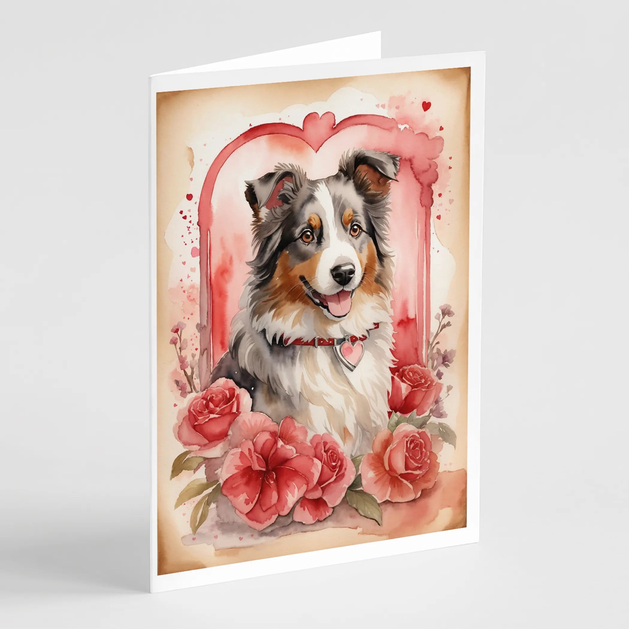 Valentine Roses Greeting Cards  - Size: 5X7 | Pack Of: 8 | Collection name: Valentine roses