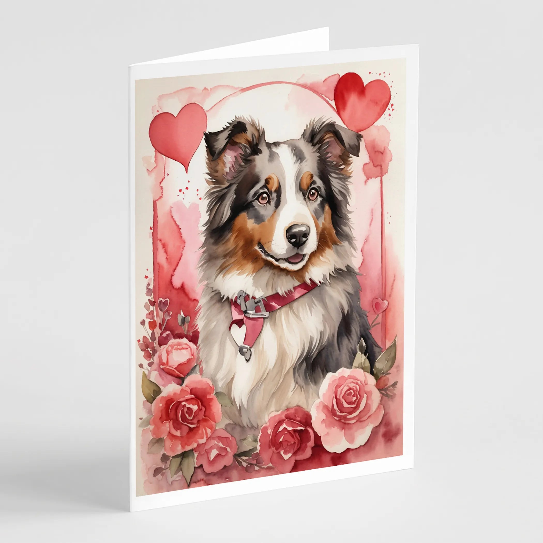 Valentine Roses Greeting Cards  - Size: 5X7 | Pack Of: 8 | Collection name: Valentine roses