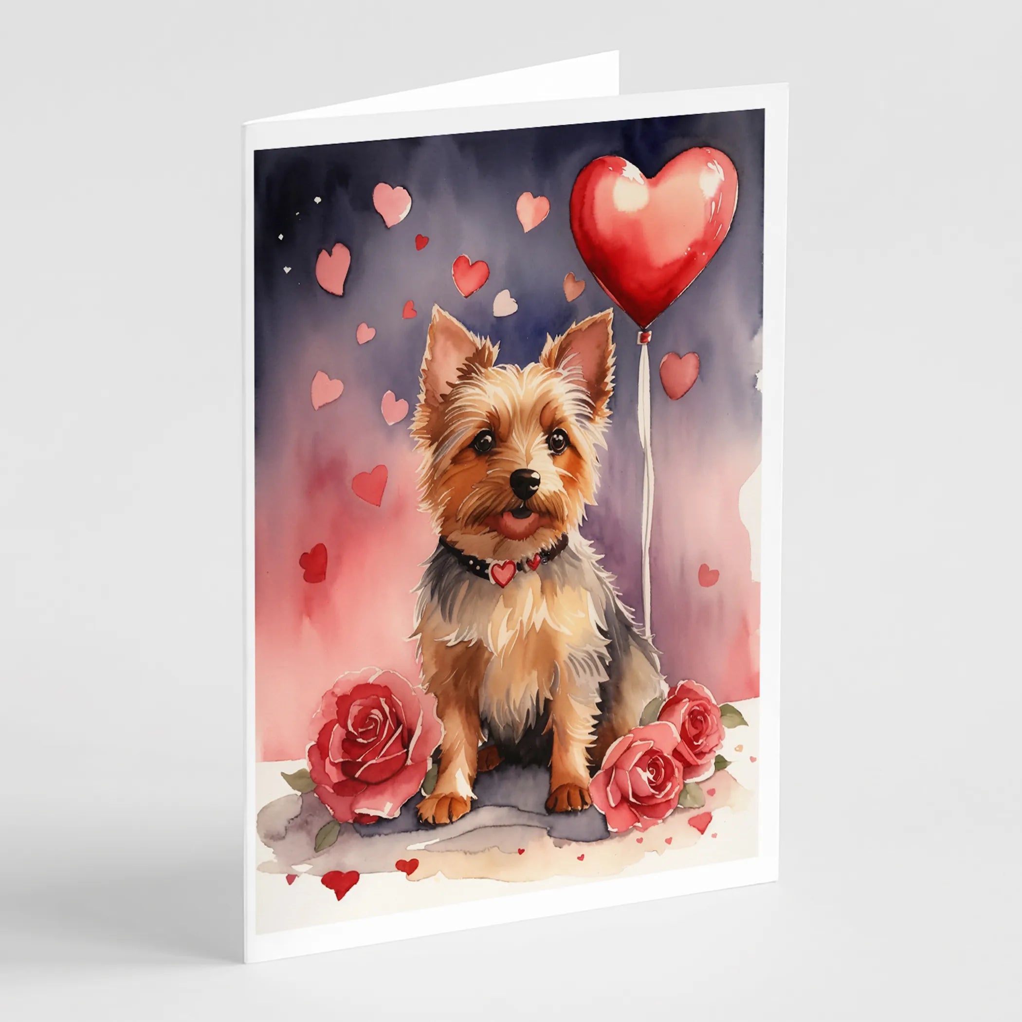 Valentine Roses Greeting Cards  - Size: 5X7 | Pack Of: 8 | Collection name: Valentine roses