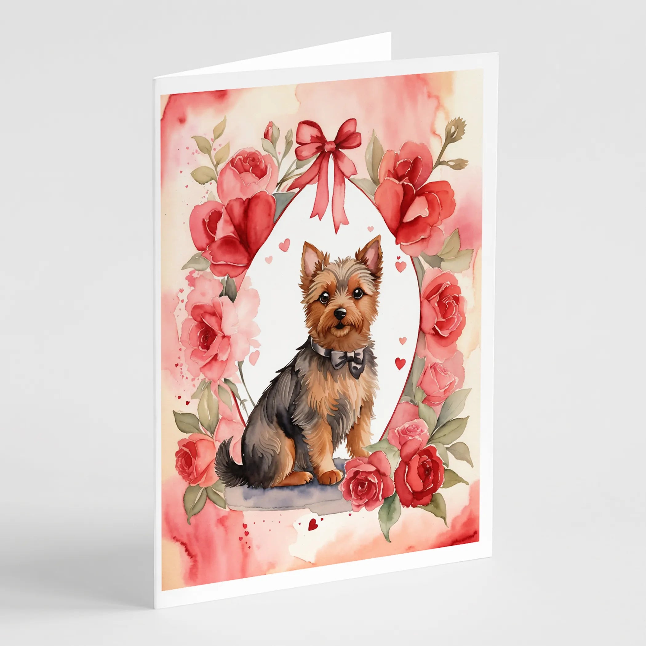 Valentine Roses Greeting Cards  - Size: 5X7 | Pack Of: 8 | Collection name: Valentine roses