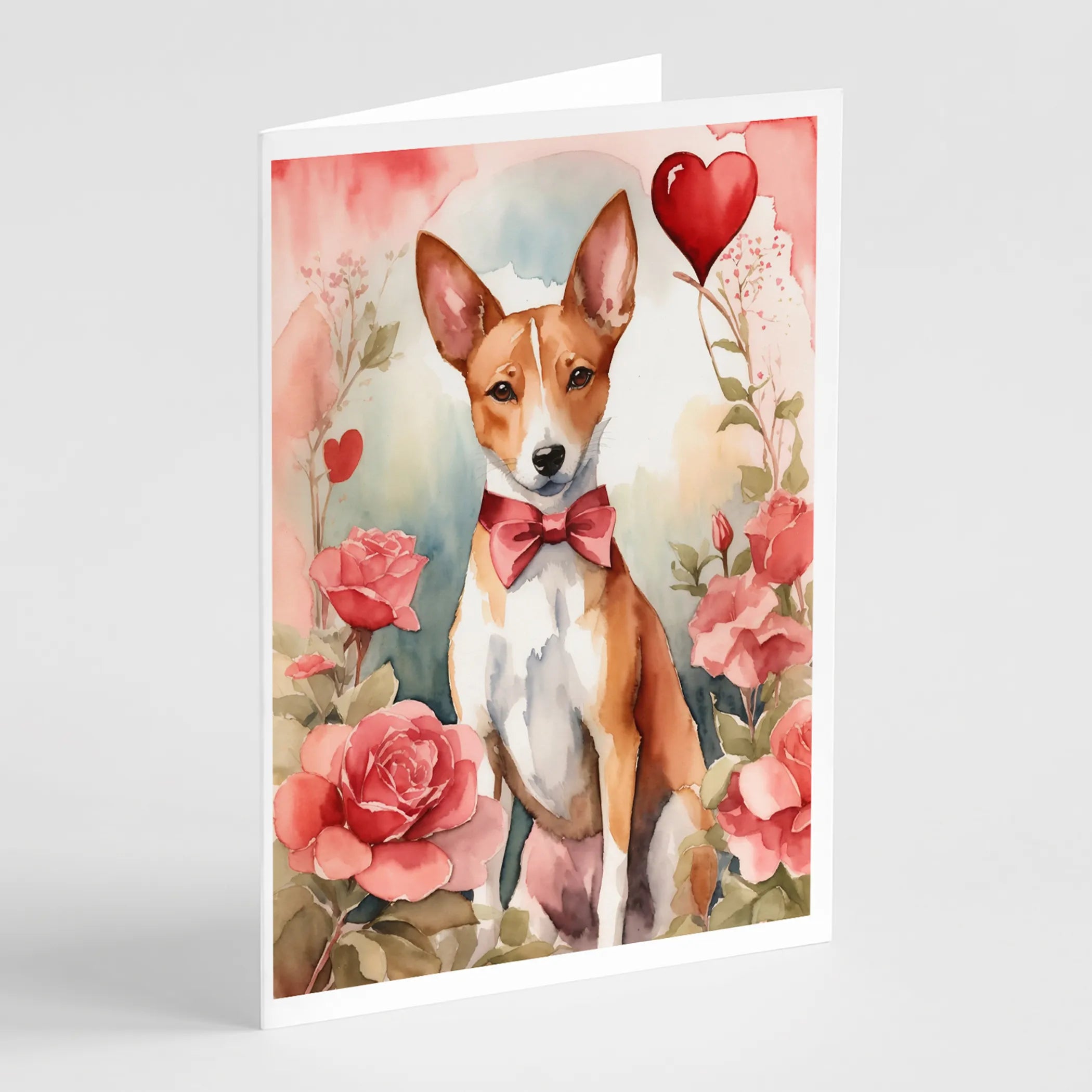 Valentine Roses Greeting Cards  - Size: 5X7 | Pack Of: 8 | Collection name: Valentine roses