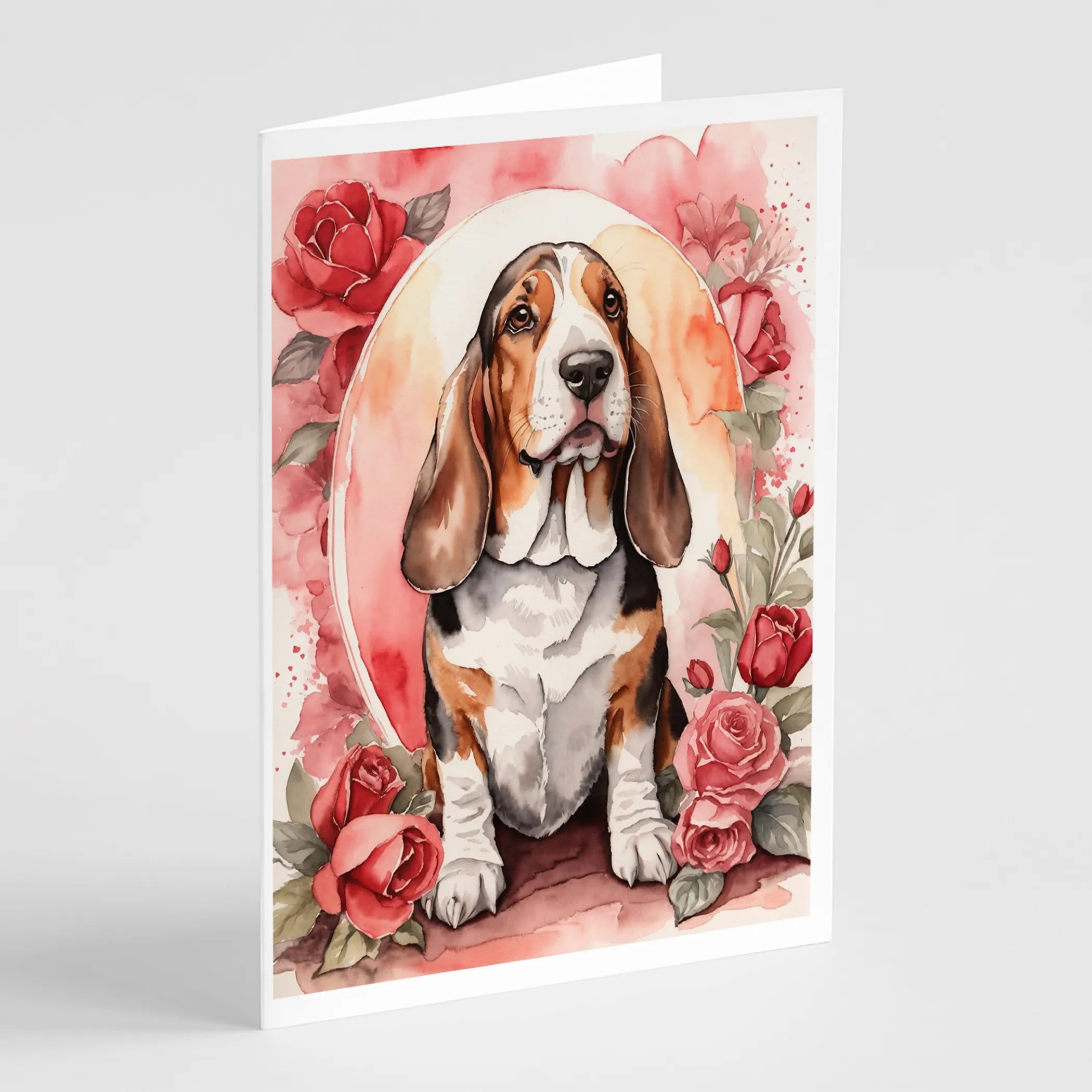Valentine Roses Greeting Cards  - Size: 5X7 | Pack Of: 8 | Collection name: Valentine roses