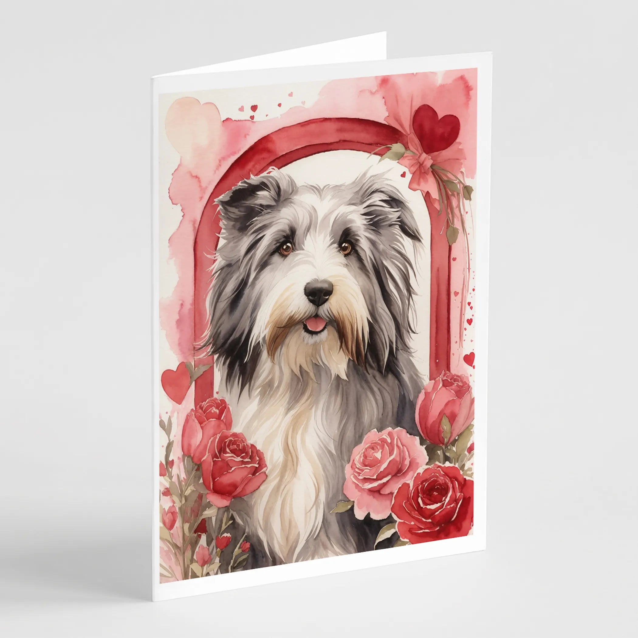 Valentine Roses Greeting Cards  - Size: 5X7 | Pack Of: 8 | Collection name: Valentine roses