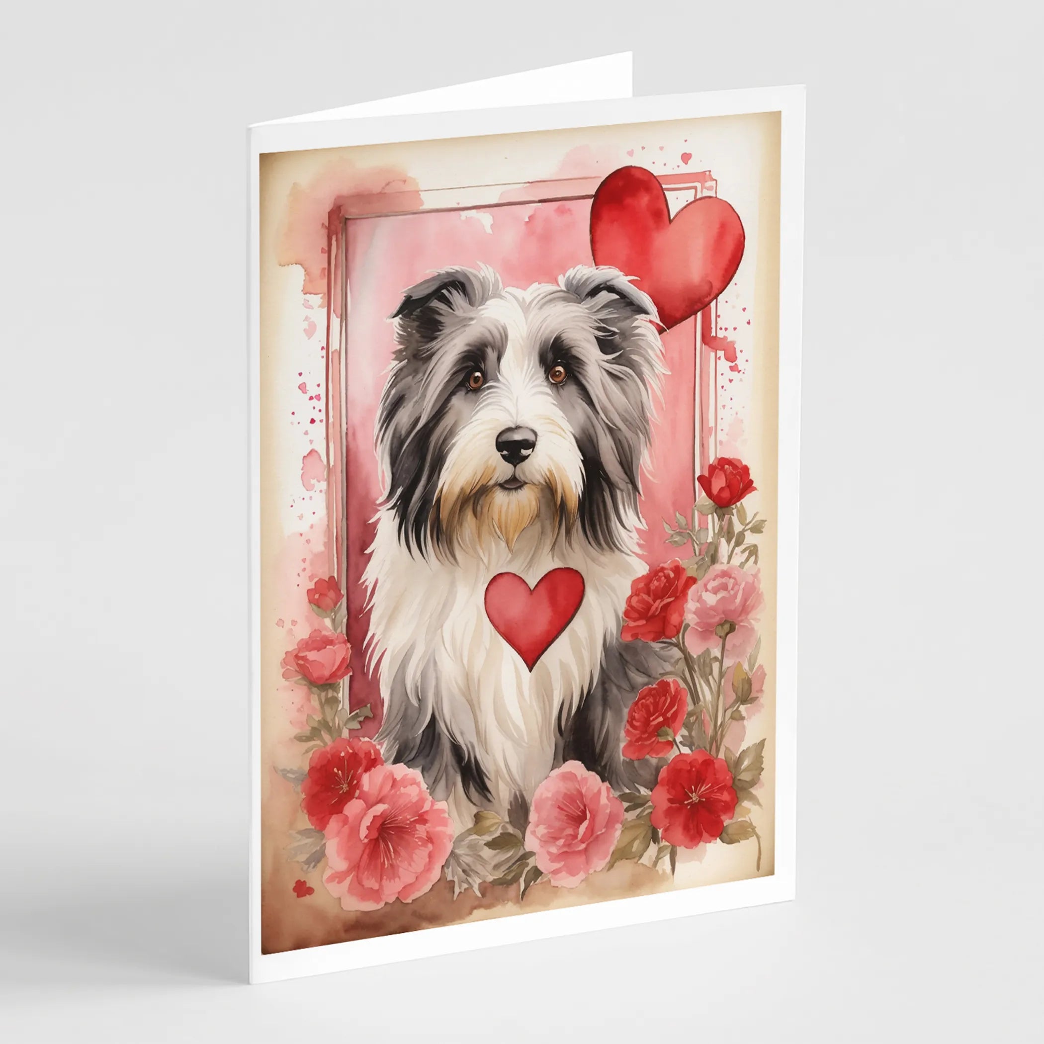 Valentine Roses Greeting Cards  - Size: 5X7 | Pack Of: 8 | Collection name: Valentine roses