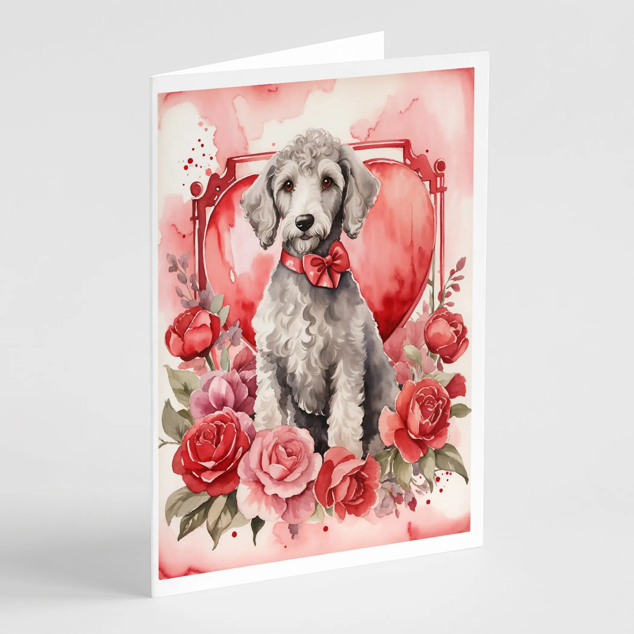 Valentine Roses Greeting Cards  - Size: 5X7 | Pack Of: 8 | Collection name: Valentine roses