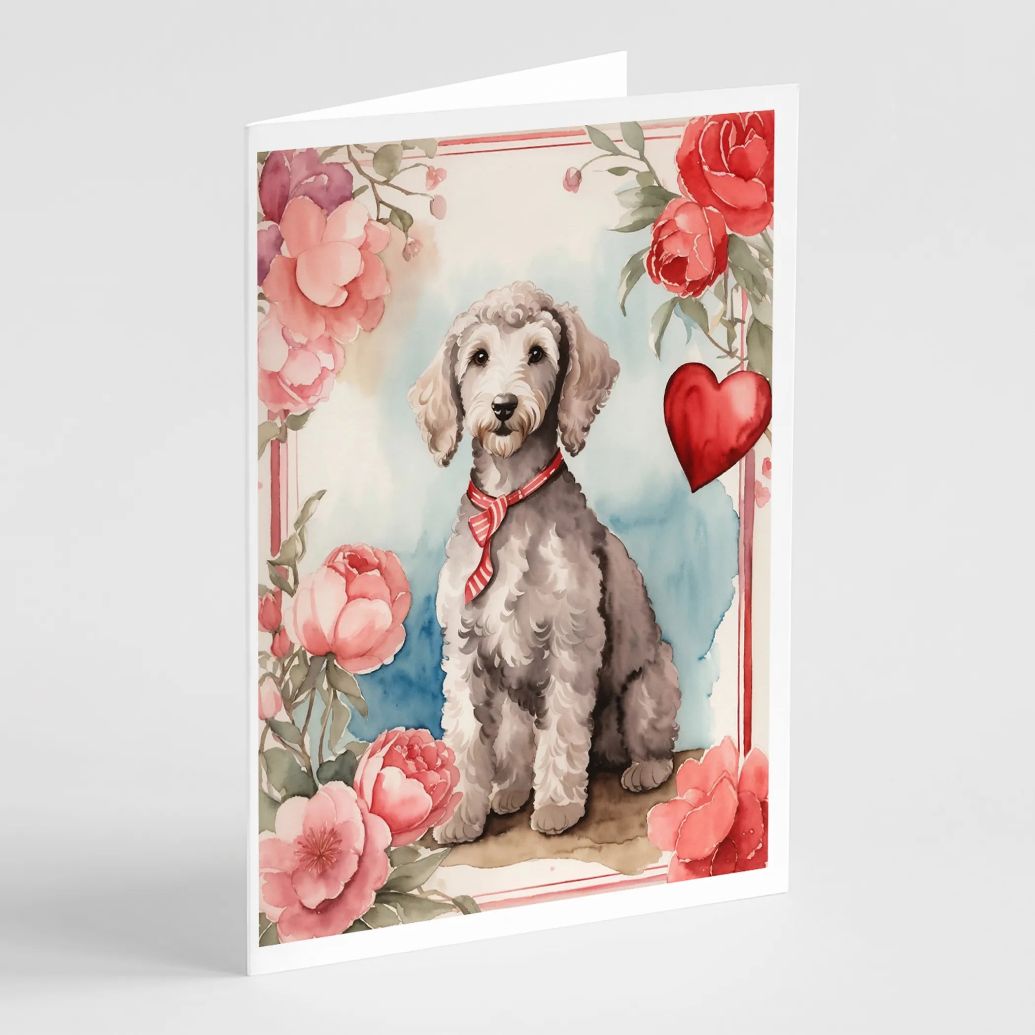 Valentine Roses Greeting Cards  - Size: 5X7 | Pack Of: 8 | Collection name: Valentine roses