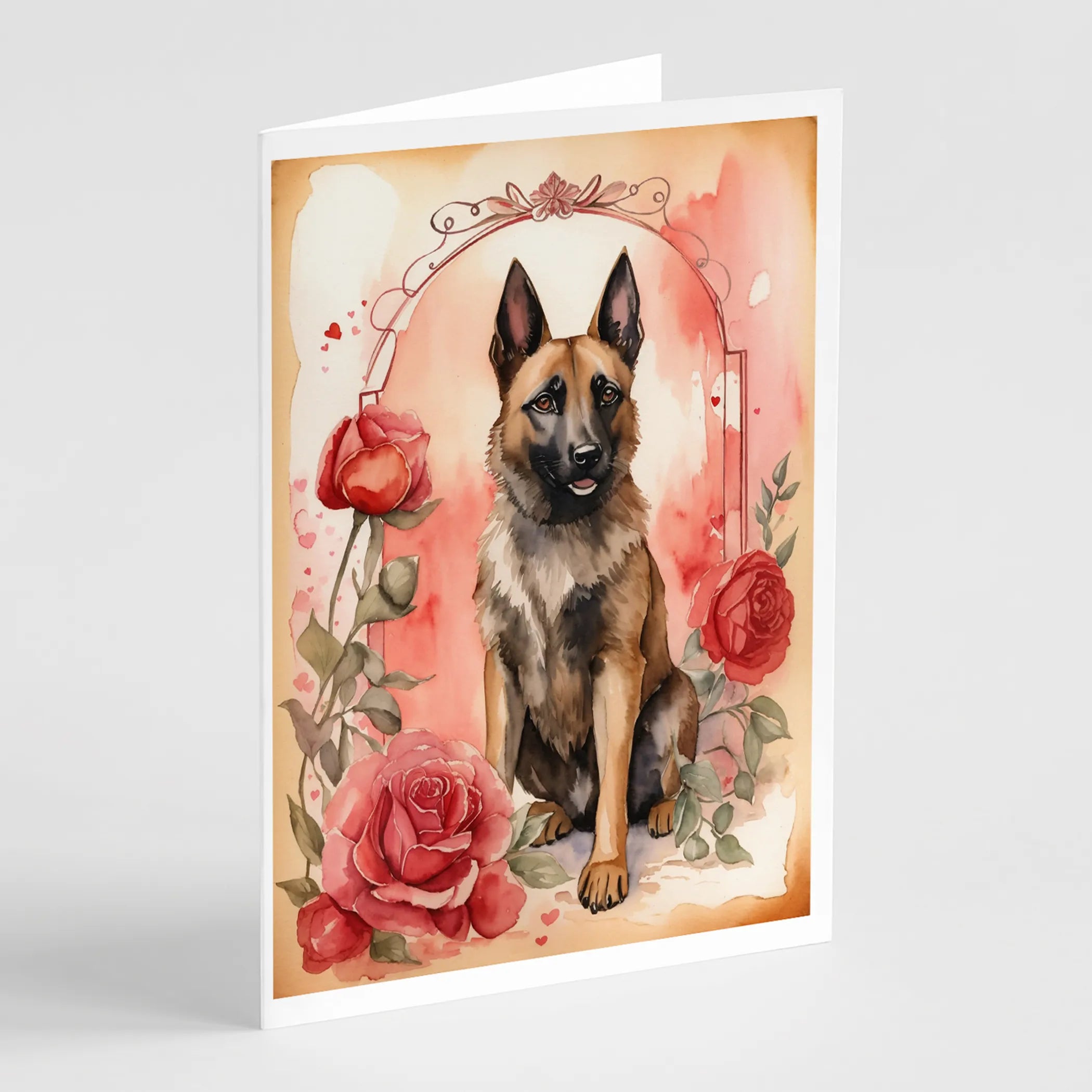 Valentine Roses Greeting Cards  - Size: 5X7 | Pack Of: 8 | Collection name: Valentine roses