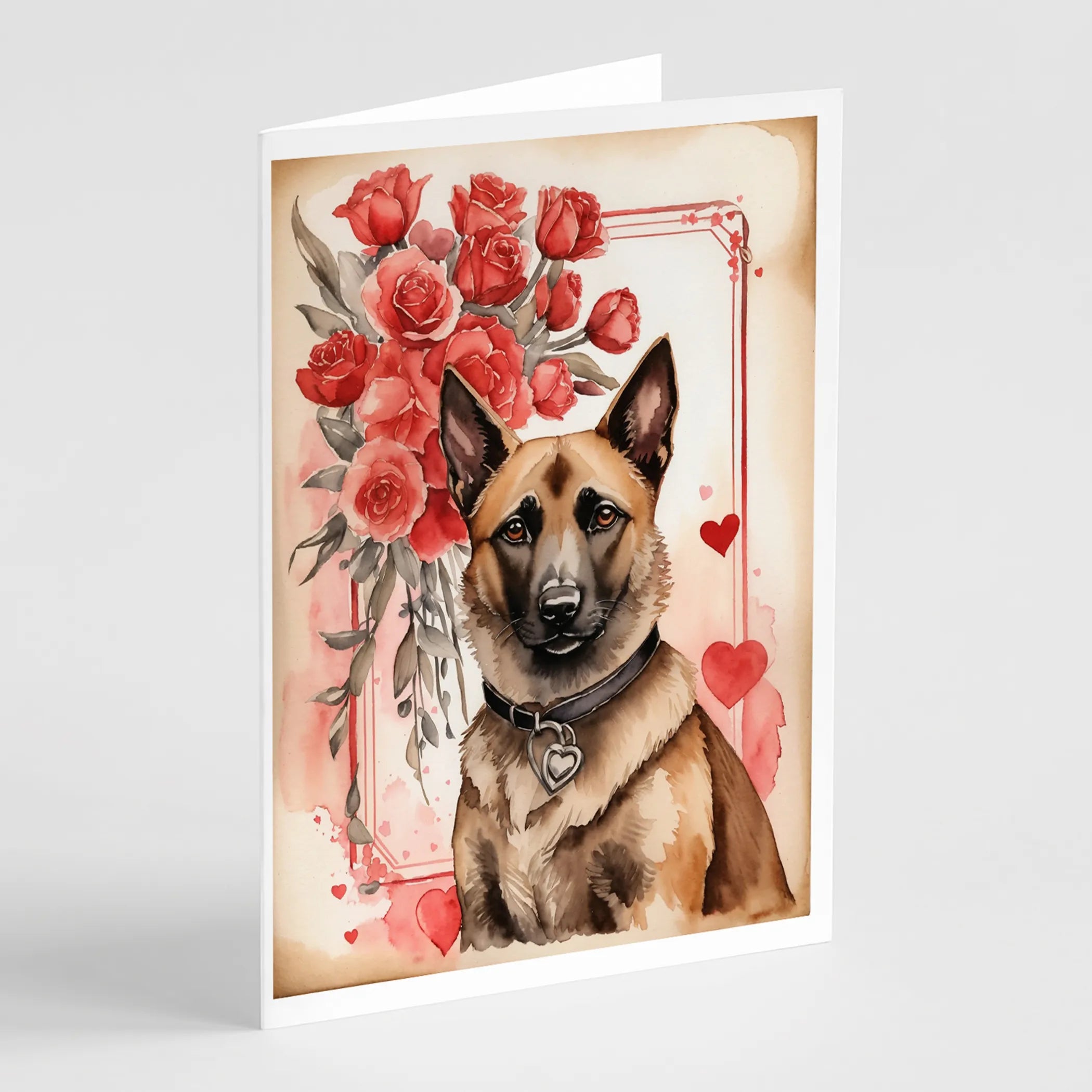 Valentine Roses Greeting Cards  - Size: 5X7 | Pack Of: 8 | Collection name: Valentine roses